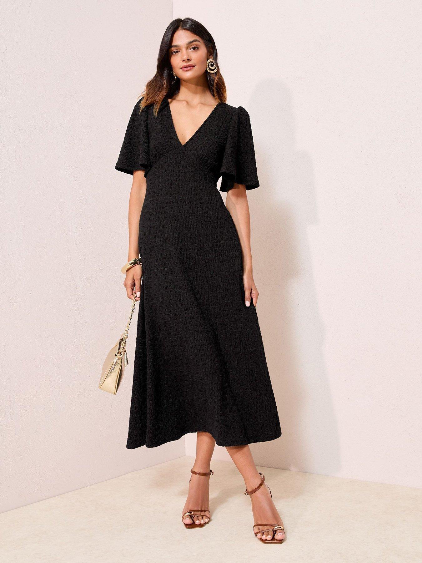 Friends Like These Textured V Neck Midi Dress - Green