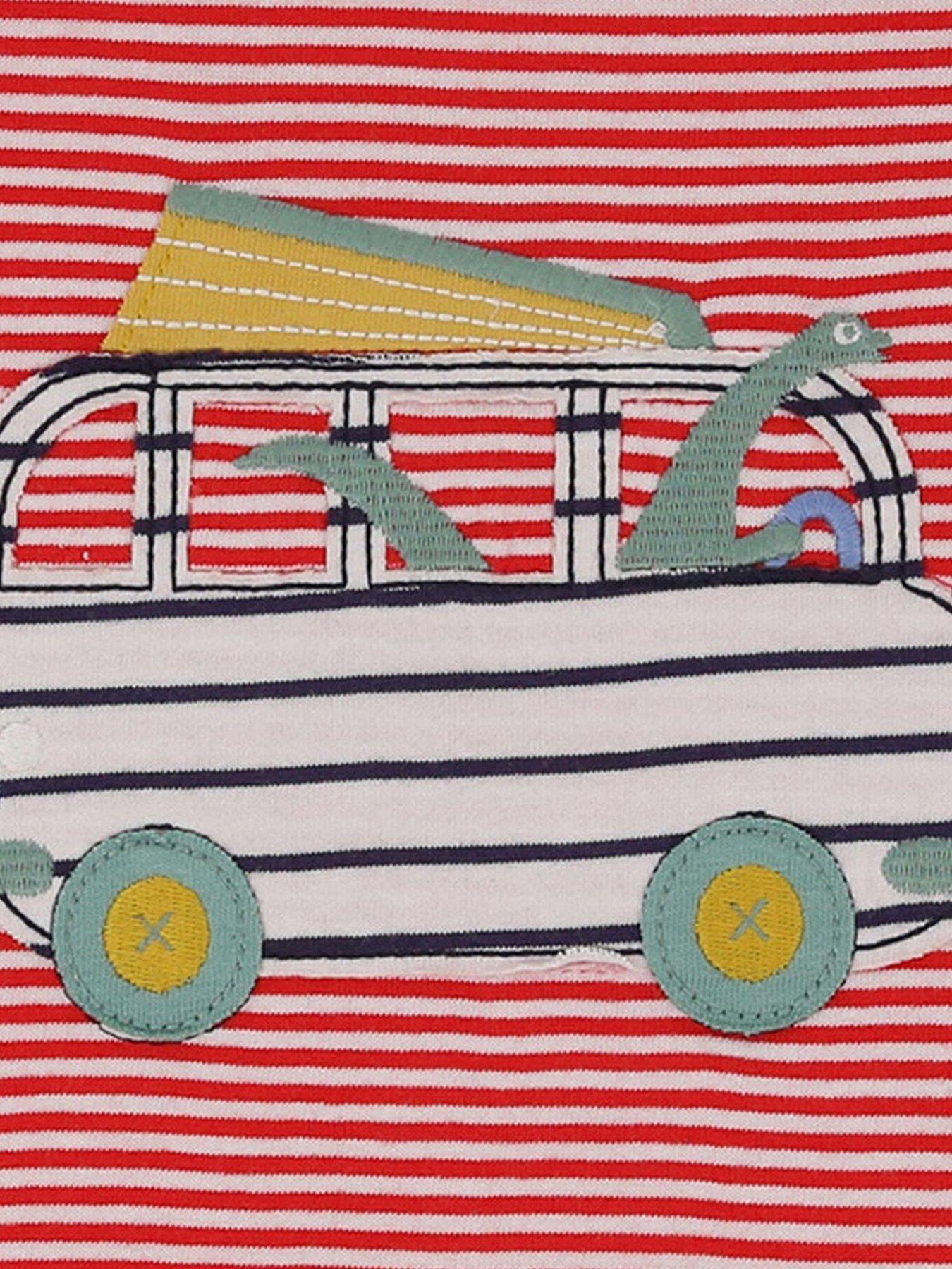 Image 3 of 3 of Lilly + Sid Boys Car Applique T- Shirt - Red