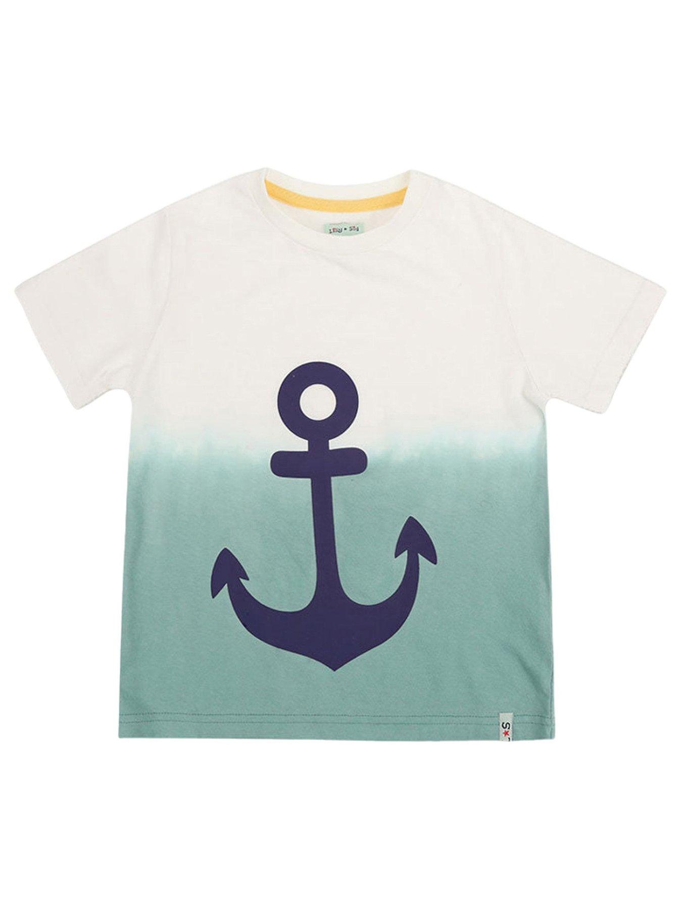 Image 1 of 3 of Lilly + Sid Boys Multicoloured Anchor Print T-Shirt - Multi