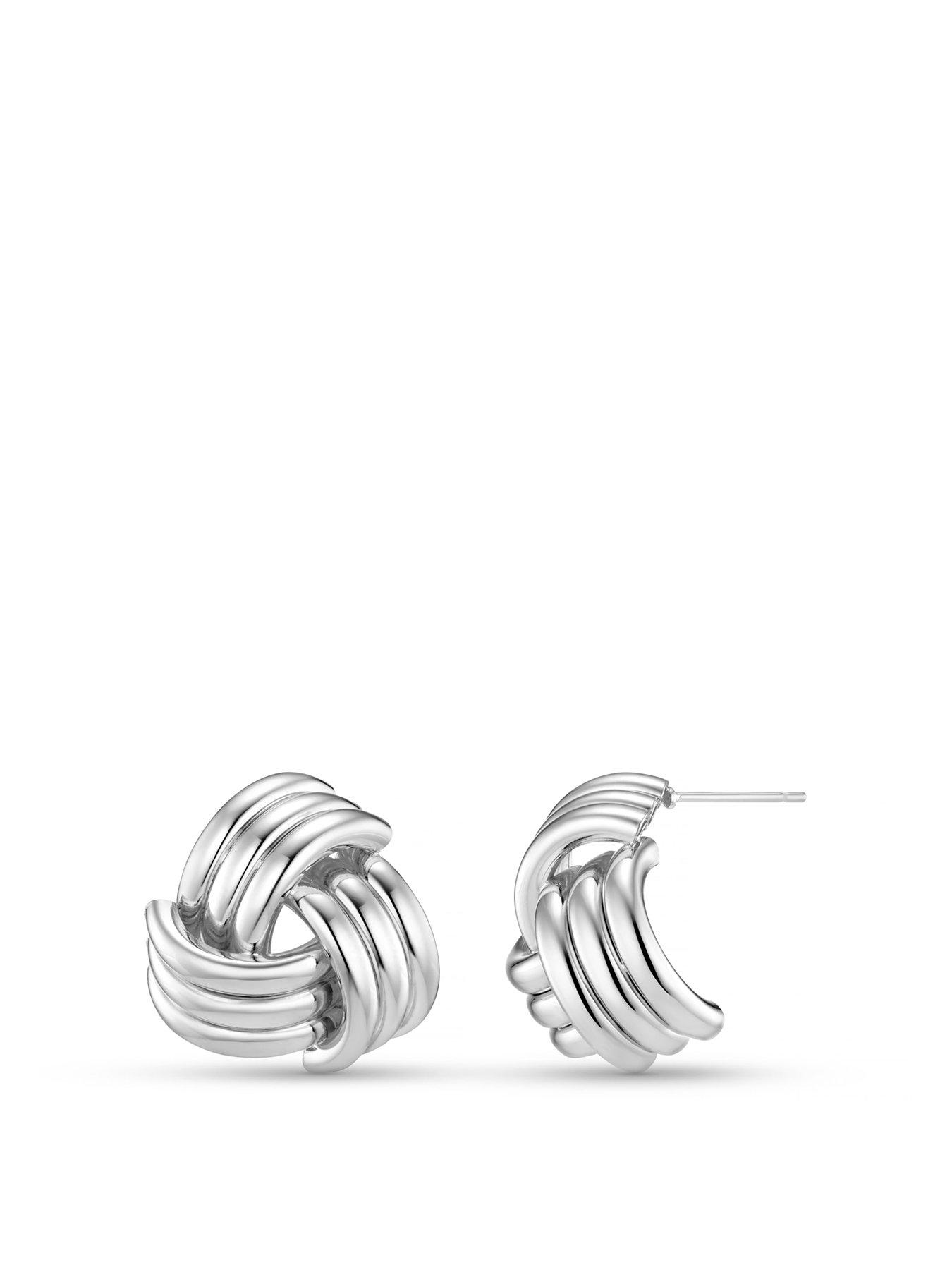 orelia-interlocking-statement-stud-earrings-silver