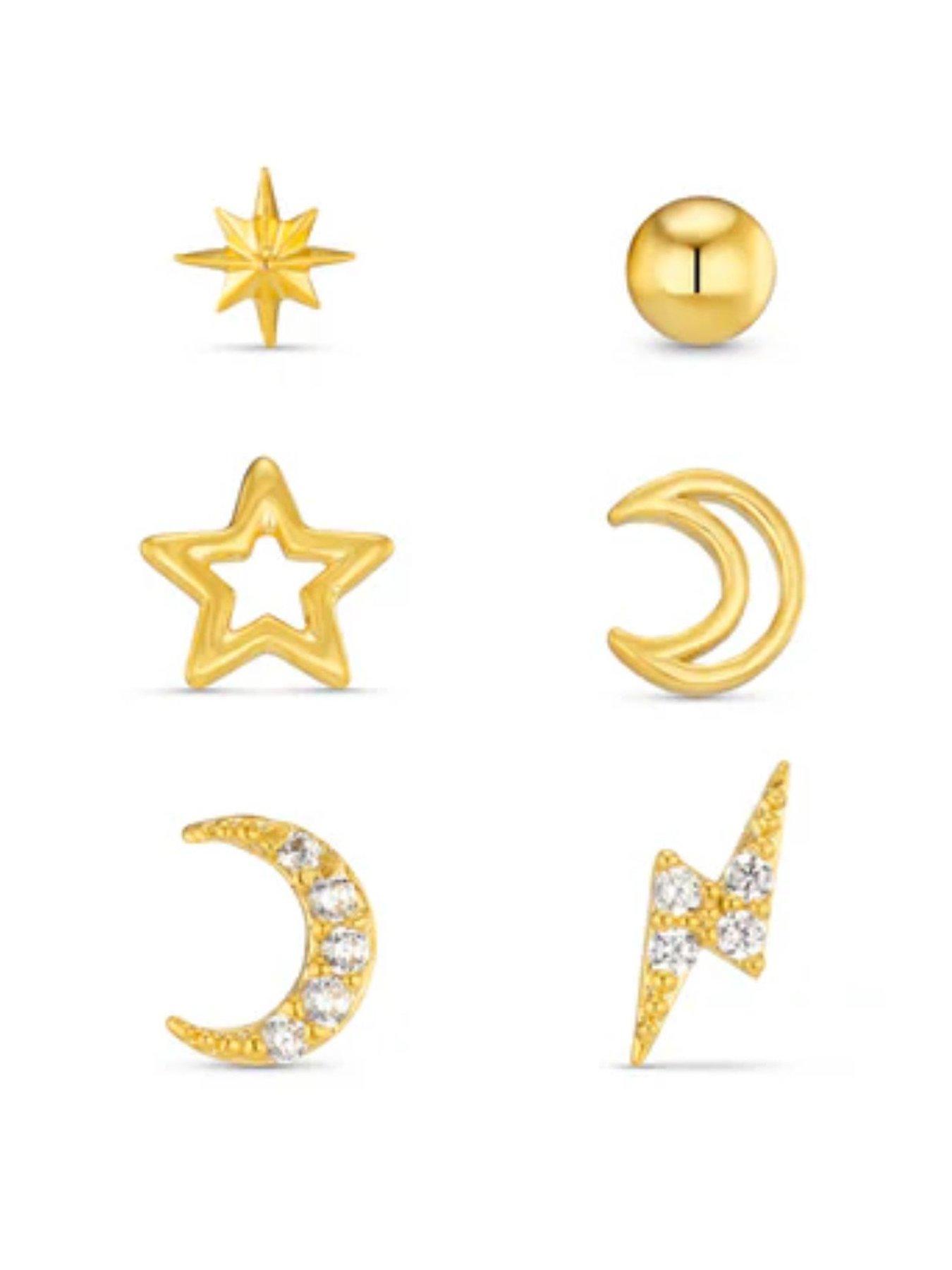 Image 1 of 3 of Orelia Celestial Stud 6 Pack Ear Party