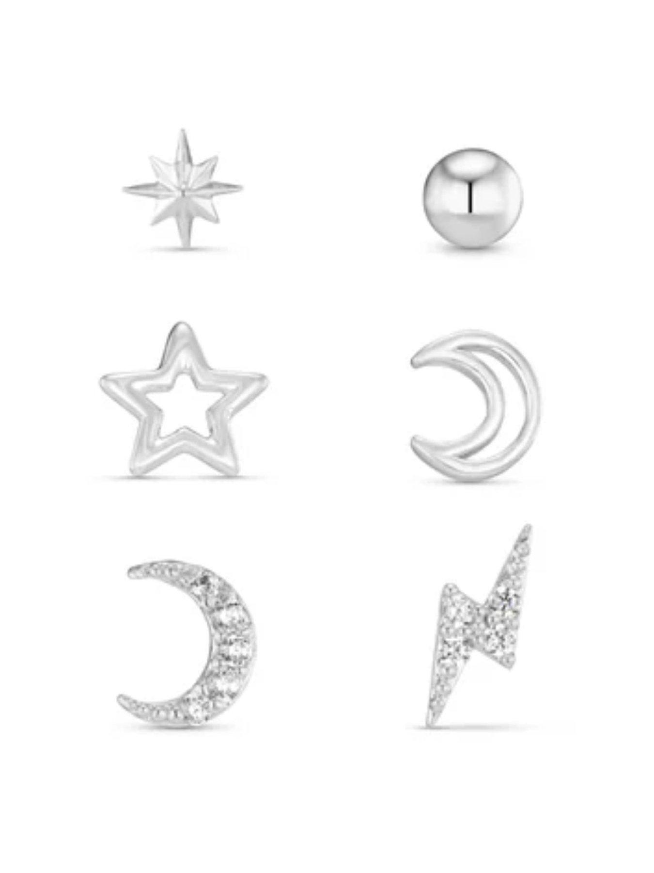 Image 1 of 3 of Orelia Celestial Stud 6 Pack Ear Party