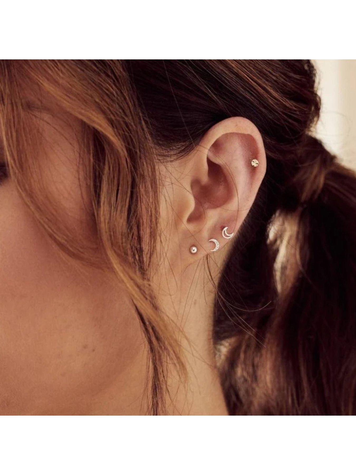 Image 2 of 3 of Orelia Celestial Stud 6 Pack Ear Party