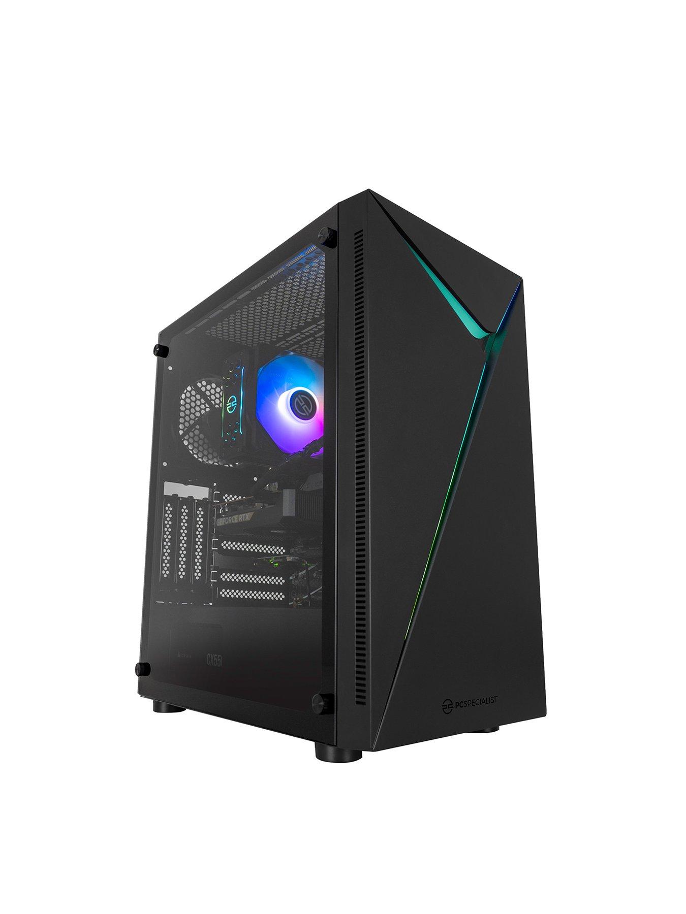 Image 1 of 8 of PCSpecialist Cypher 15 Gaming Desktop - GeForce RTX 5060,&nbsp;Intel Core i5,&nbsp;16GB RAM,&nbsp;1TB SSD - Black