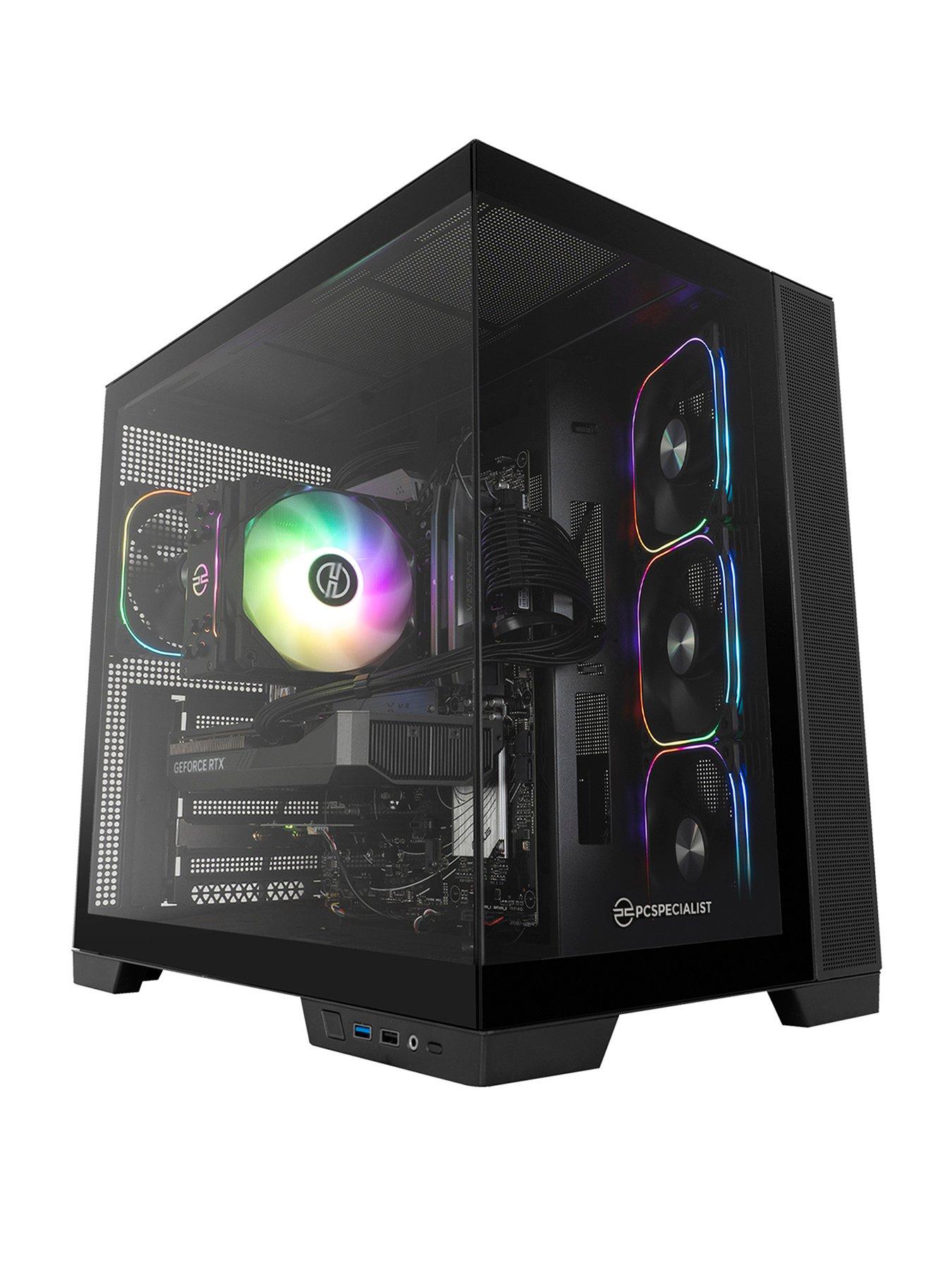 PCSpecialist Cypher 20 Gaming Desktop - GeForce RTX 5060 Ti, Intel Core i5, 16GB RAM, 1TB SSD - Black