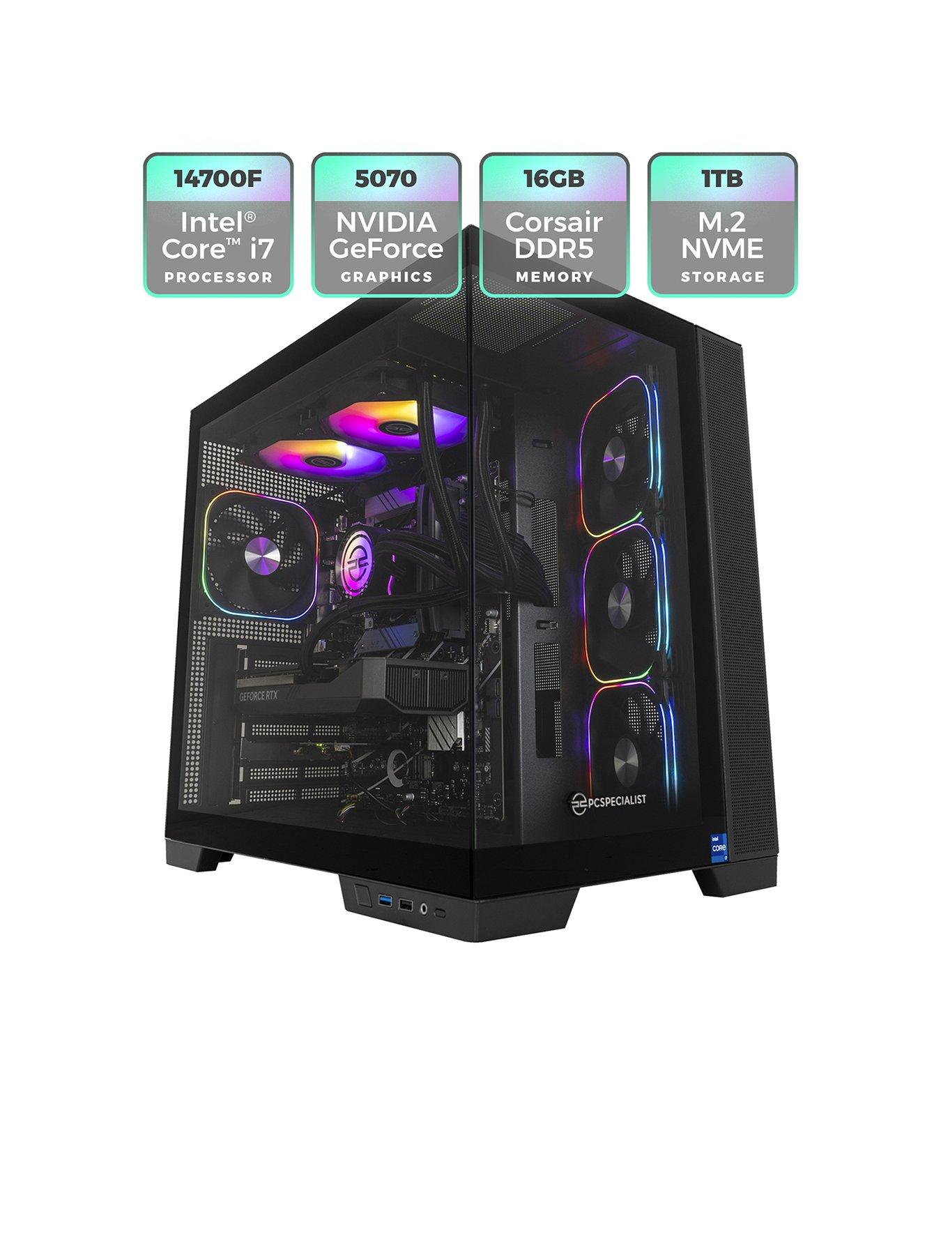  image of pcspecialist-cypher-30-gaming-desktop-geforce-rtx-5070nbspintel-core-i7nbsp16gb-ramnbsp1tb-ssd-black