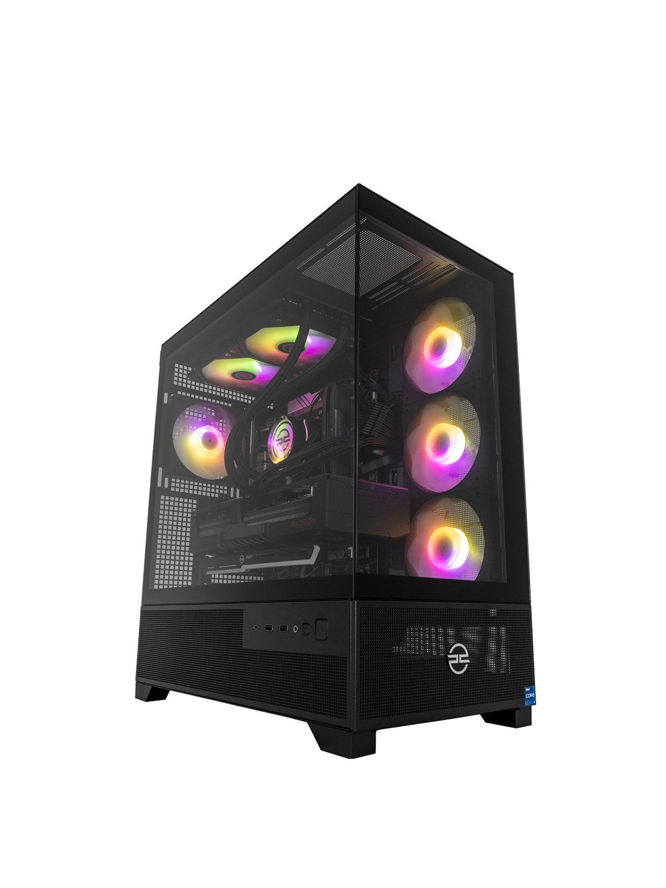 Image 1 of 8 of PCSpecialist Cypher 35 Gaming Desktop -&nbsp;AMD Radeon RX 9070 XT,&nbsp;Intel Core i7,&nbsp;32GB RAM,&nbsp;1TB SSD - Black