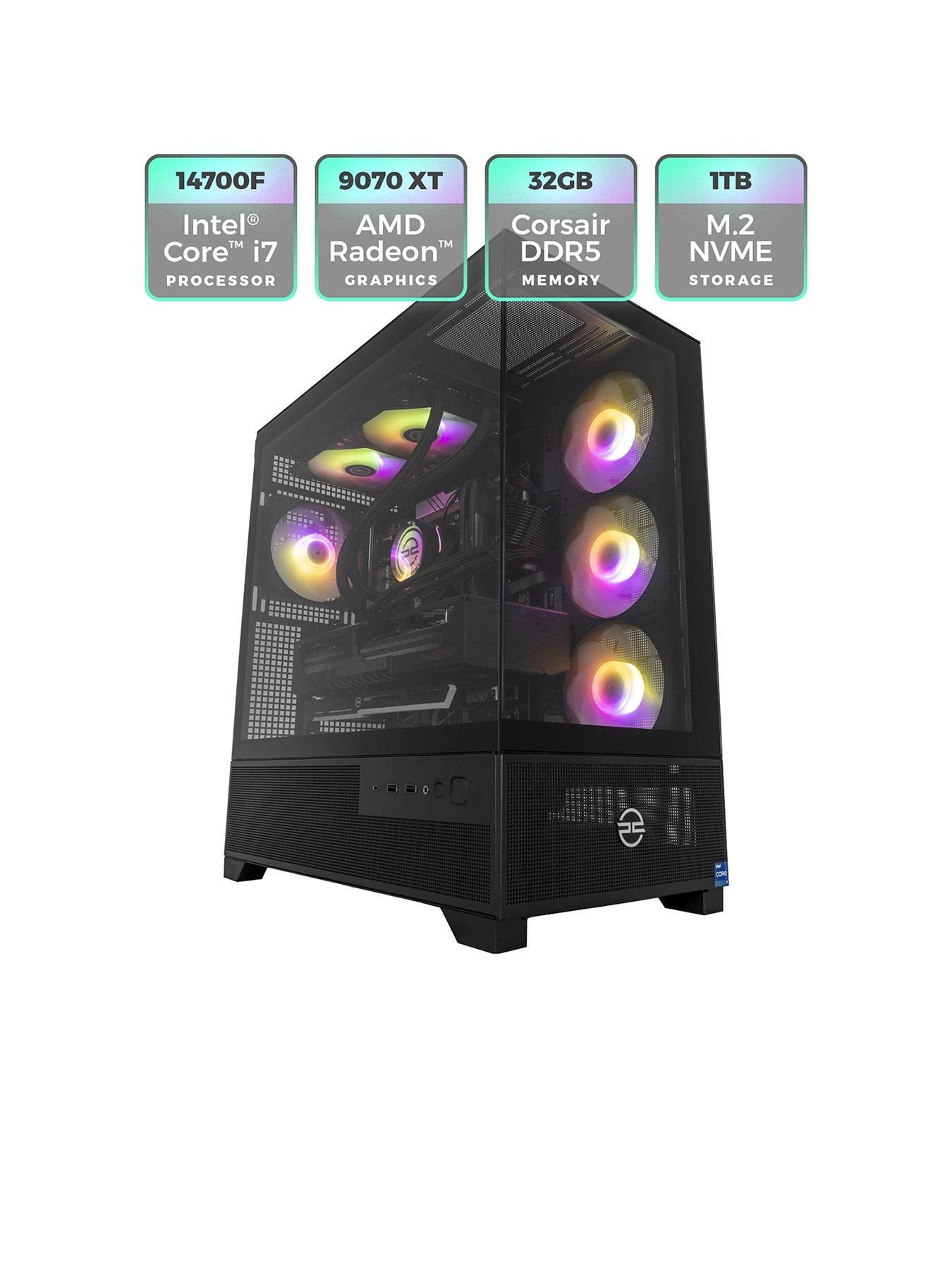 Image 2 of 8 of PCSpecialist Cypher 35 Gaming Desktop -&nbsp;AMD Radeon RX 9070 XT,&nbsp;Intel Core i7,&nbsp;32GB RAM,&nbsp;1TB SSD - Black
