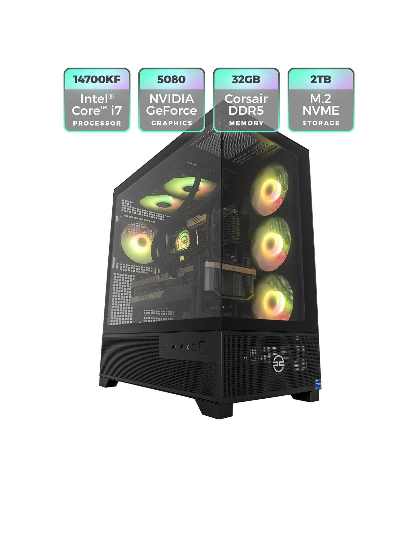 Image 2 of 8 of PCSpecialist Cypher 45 Gaming Desktop -&nbsp;GeForce RTX 5080,&nbsp;Intel Core i7,&nbsp;32GB RAM,&nbsp;2TB SSD -&nbsp;Black