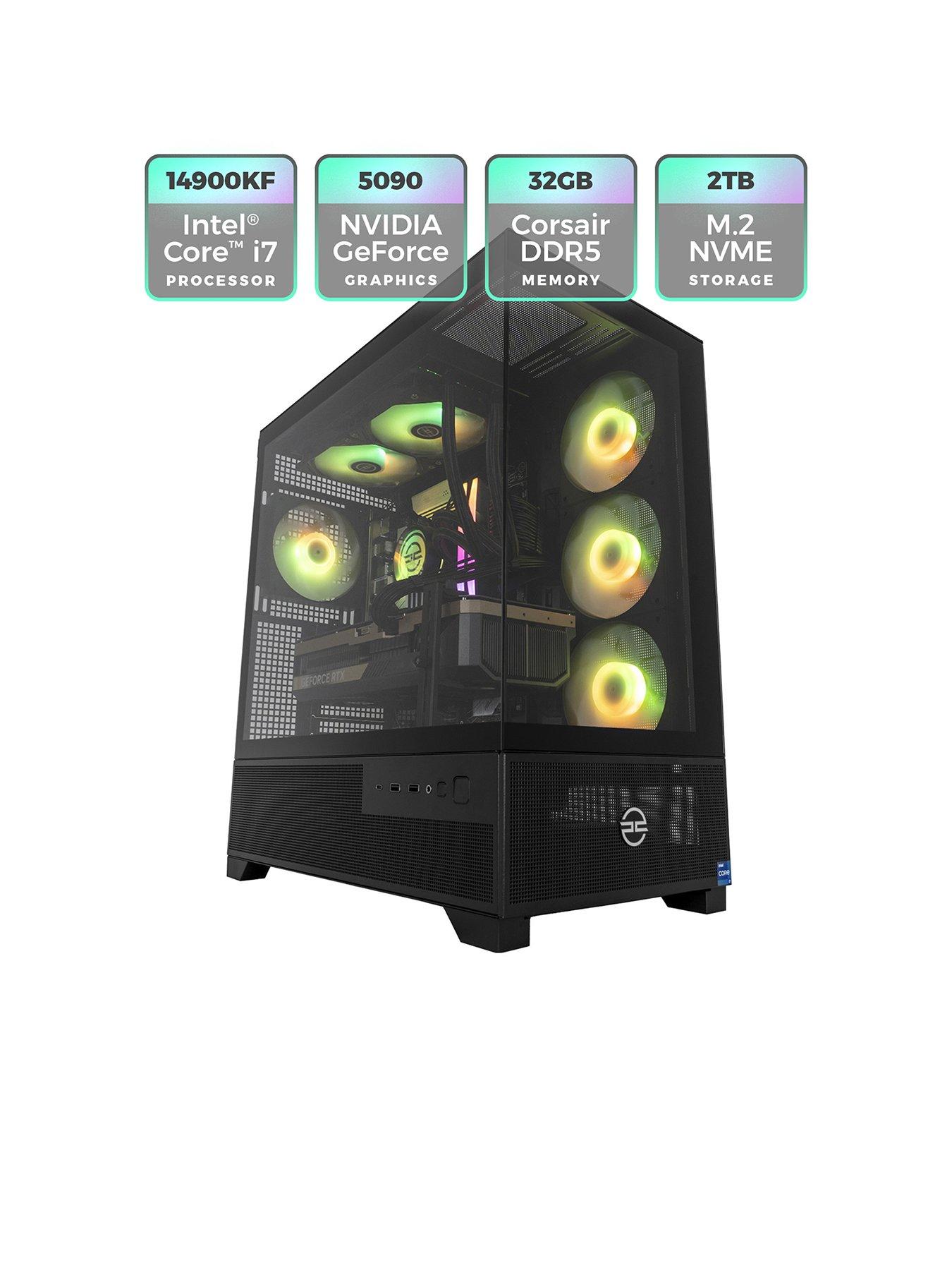  image of pcspecialist-cypher-50-geforce-rtx-5090-intel-core-i9-32gb-2tb-black