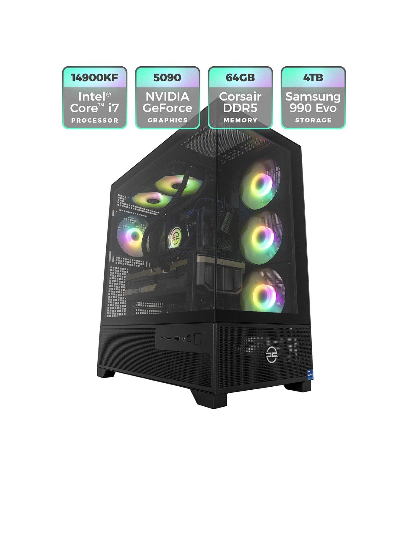  image of pcspecialist-cypher-55-gaming-desktop--nbspgeforce-rtx-5090nbspintel-core-i9nbsp64gb-ramnbsp4tb-ssd--nbspblack