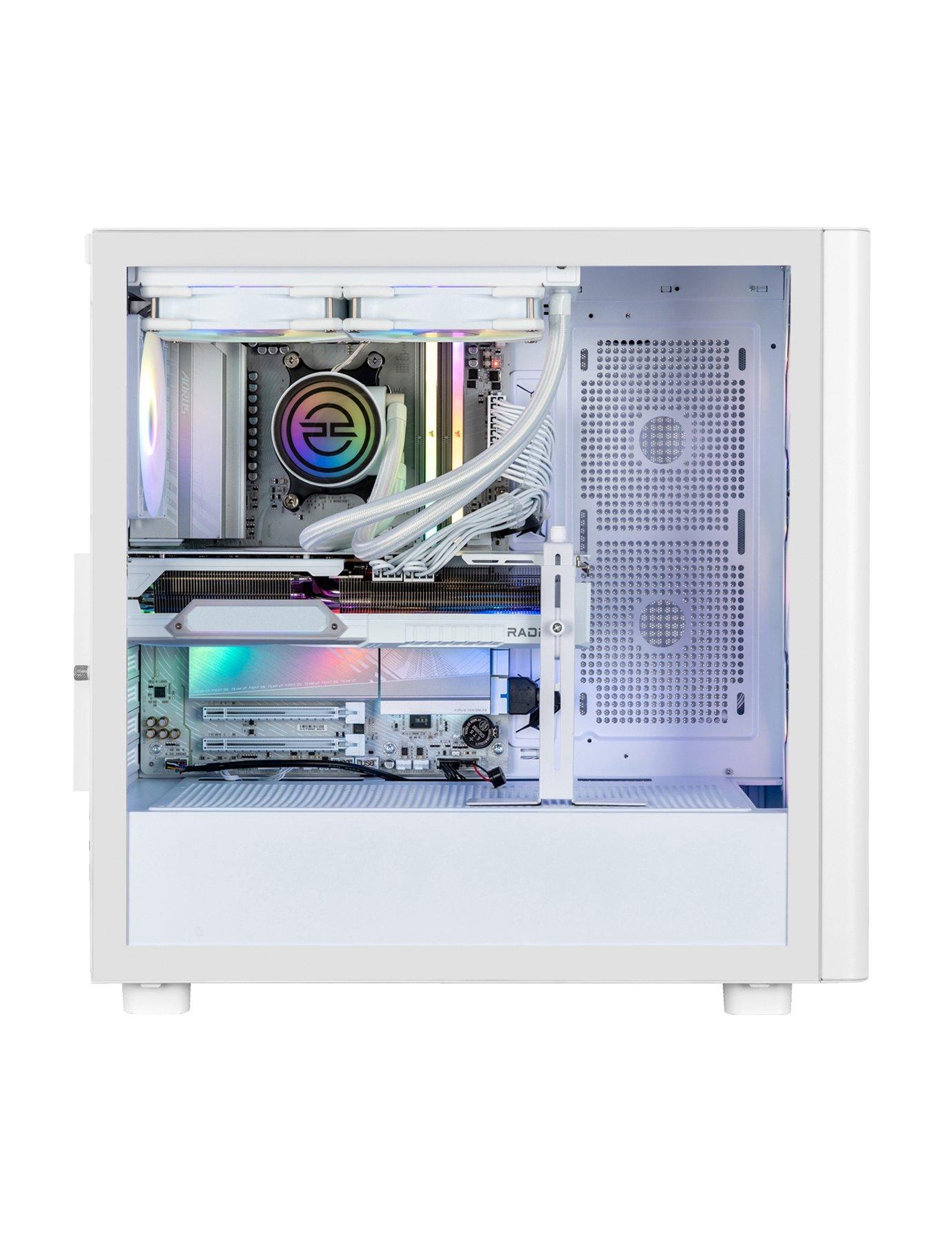 Image 3 of 8 of PCSpecialist Fusion Luna 40 Gaming Desktop - AMD Radeon RX 9070 XT,&nbsp;AMD Ryzen 7, 32GB RAM,&nbsp;2TB SSD -&nbsp;White