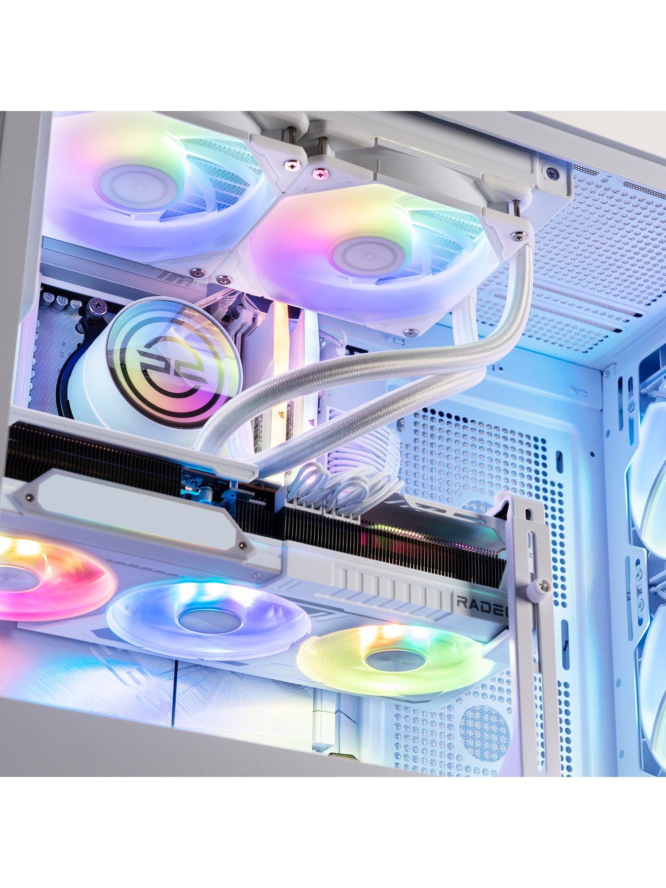 Image 4 of 8 of PCSpecialist Fusion Luna 40 Gaming Desktop - AMD Radeon RX 9070 XT,&nbsp;AMD Ryzen 7, 32GB RAM,&nbsp;2TB SSD -&nbsp;White