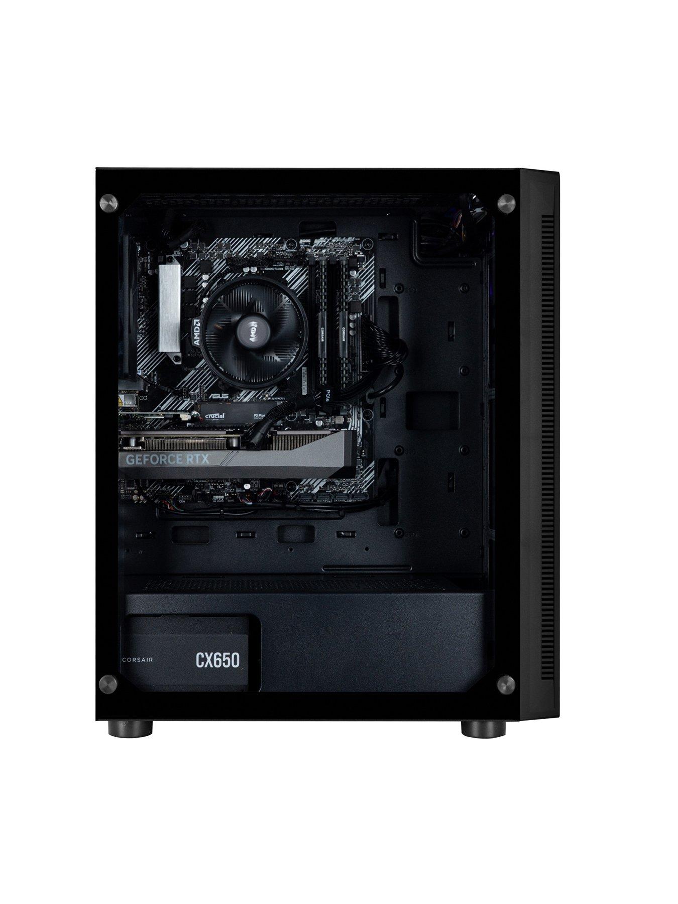  image of pcspecialist-fusion-32-gaming-desktop-rtx-5060-tinbspamd-ryzen-5nbsp16gb-ramnbsp1tb-ssd-with-245in-fhd-monitor-headset-keyboard-mouse-and-mat