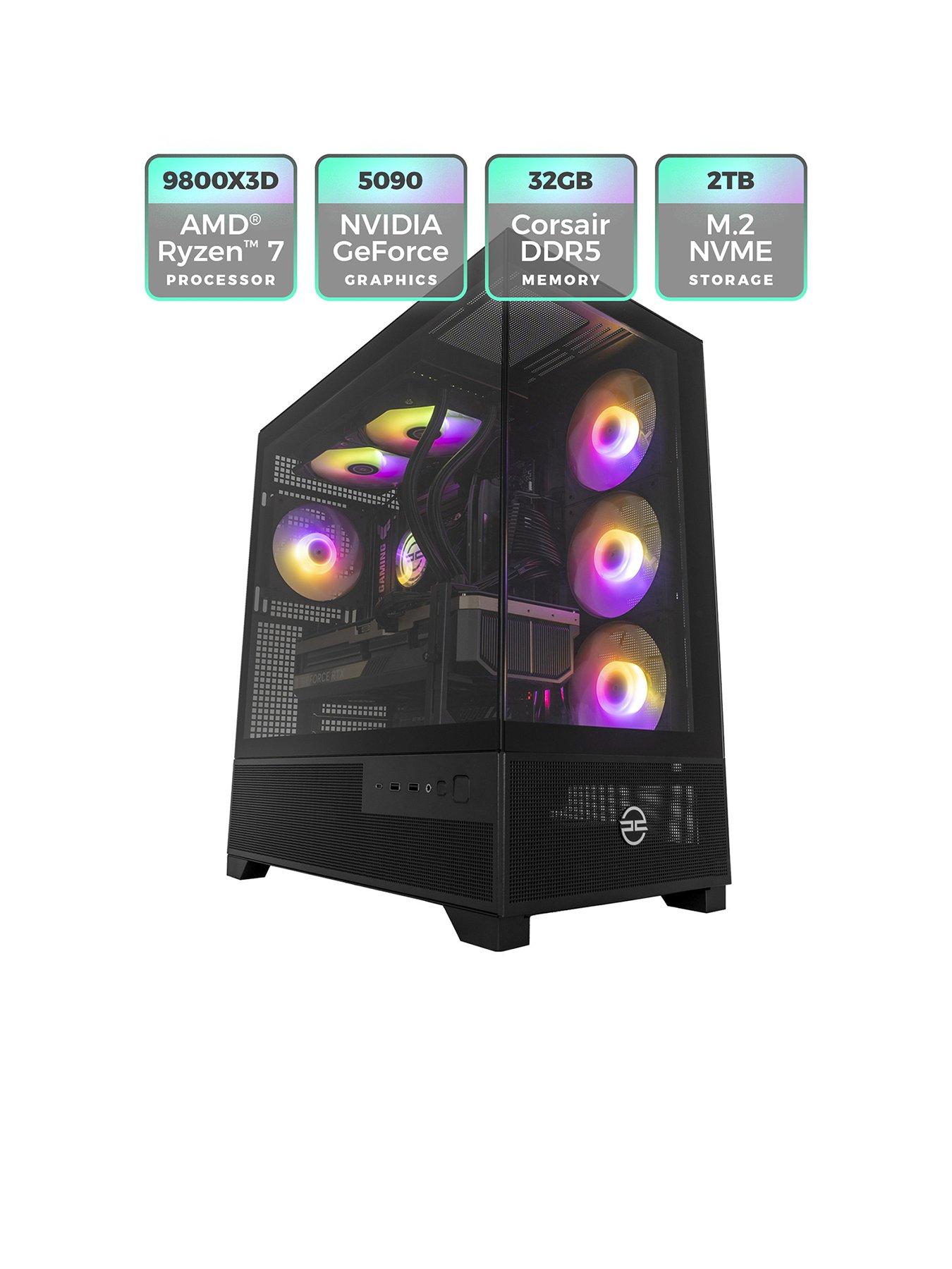 Image 2 of 8 of PCSpecialist Fusion 75 GeForce RTX 5090 AMD Ryzen 7 32GB 2TB Black