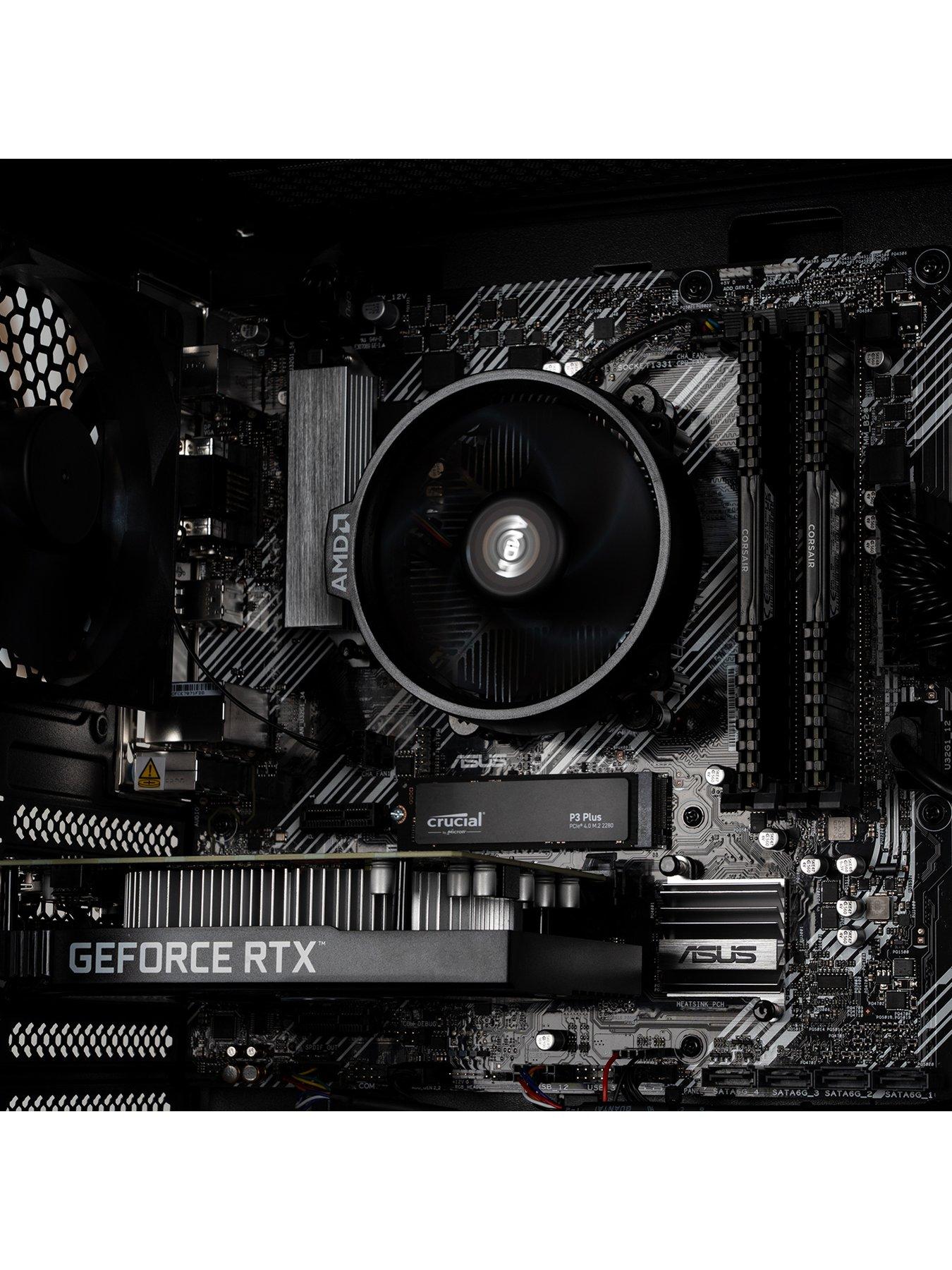  image of pcspecialist-fusion-20-gaming-desktop--nbspgeforce-rtx-3050nbspamd-ryzen-5nbsp16gb-ramnbsp1tb-ssd--nbspblack