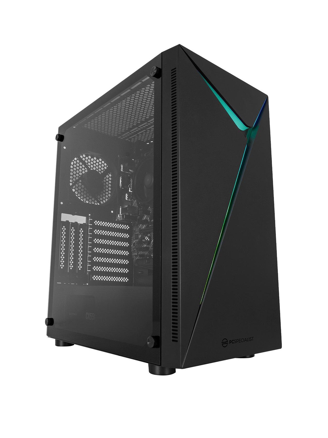 PCSpecialist Fusion 10 Gaming Desktop - AMD Ryzen 5 - 8GB - 512GB - Black