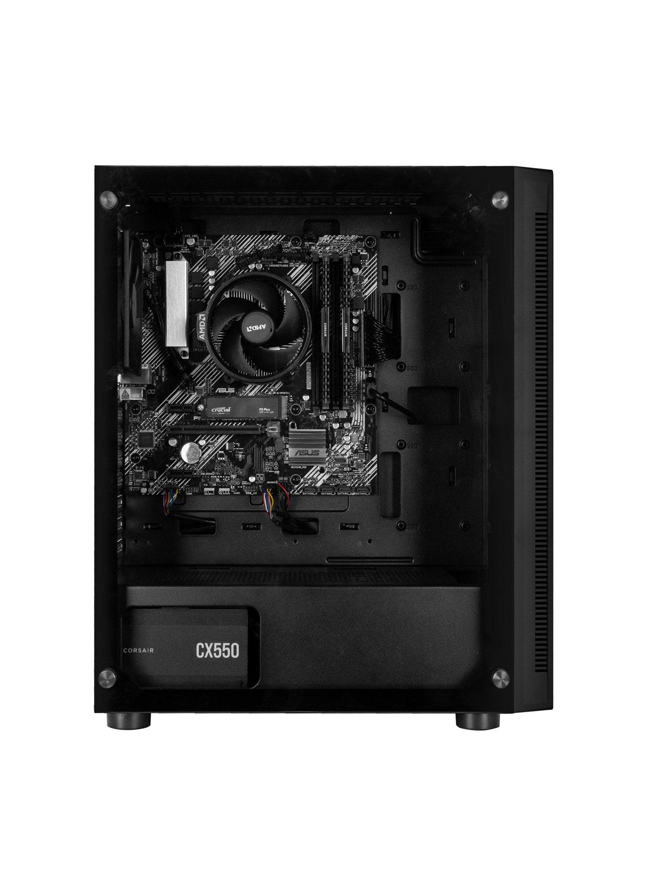  image of pcspecialist-fusion-15-gaming-desktop-amd-ryzen-5-16gb-1tb-black