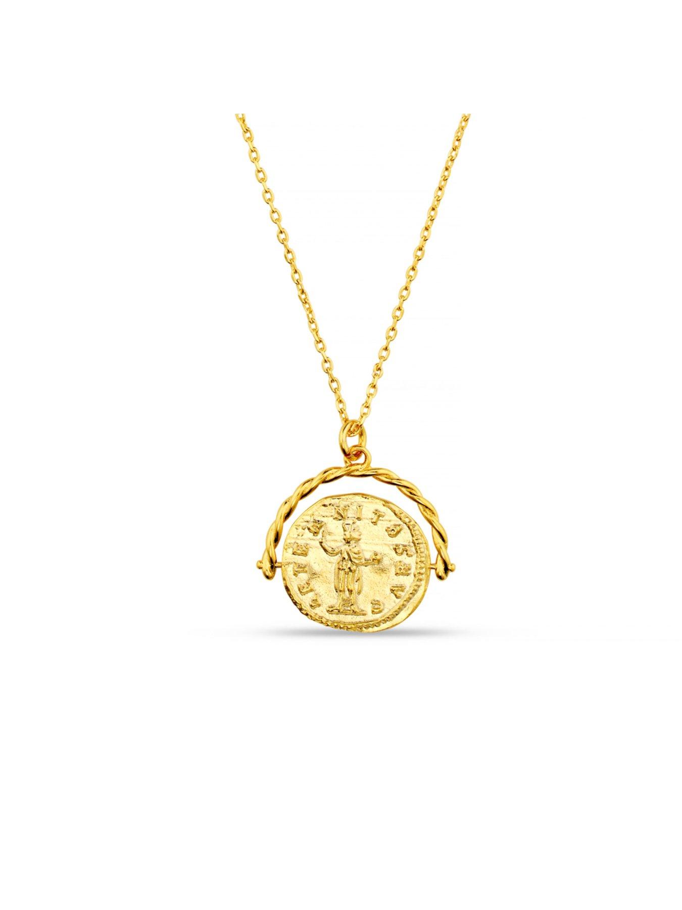 Image 2 of 3 of Orelia Medallion Spinner Necklace