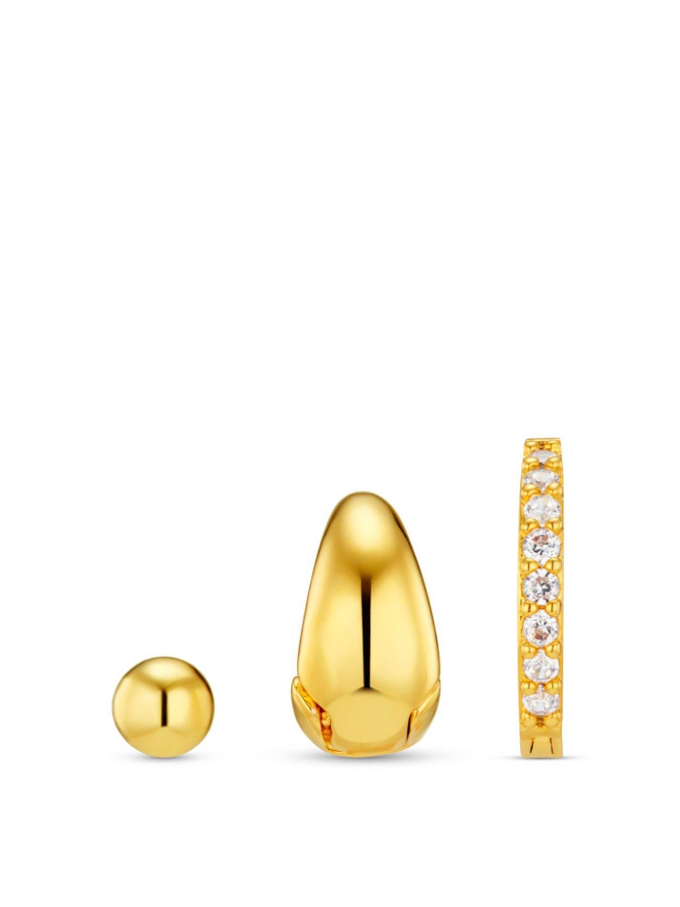 Image 1 of 1 of Orelia Micro Hoop Ear Party - Gold
