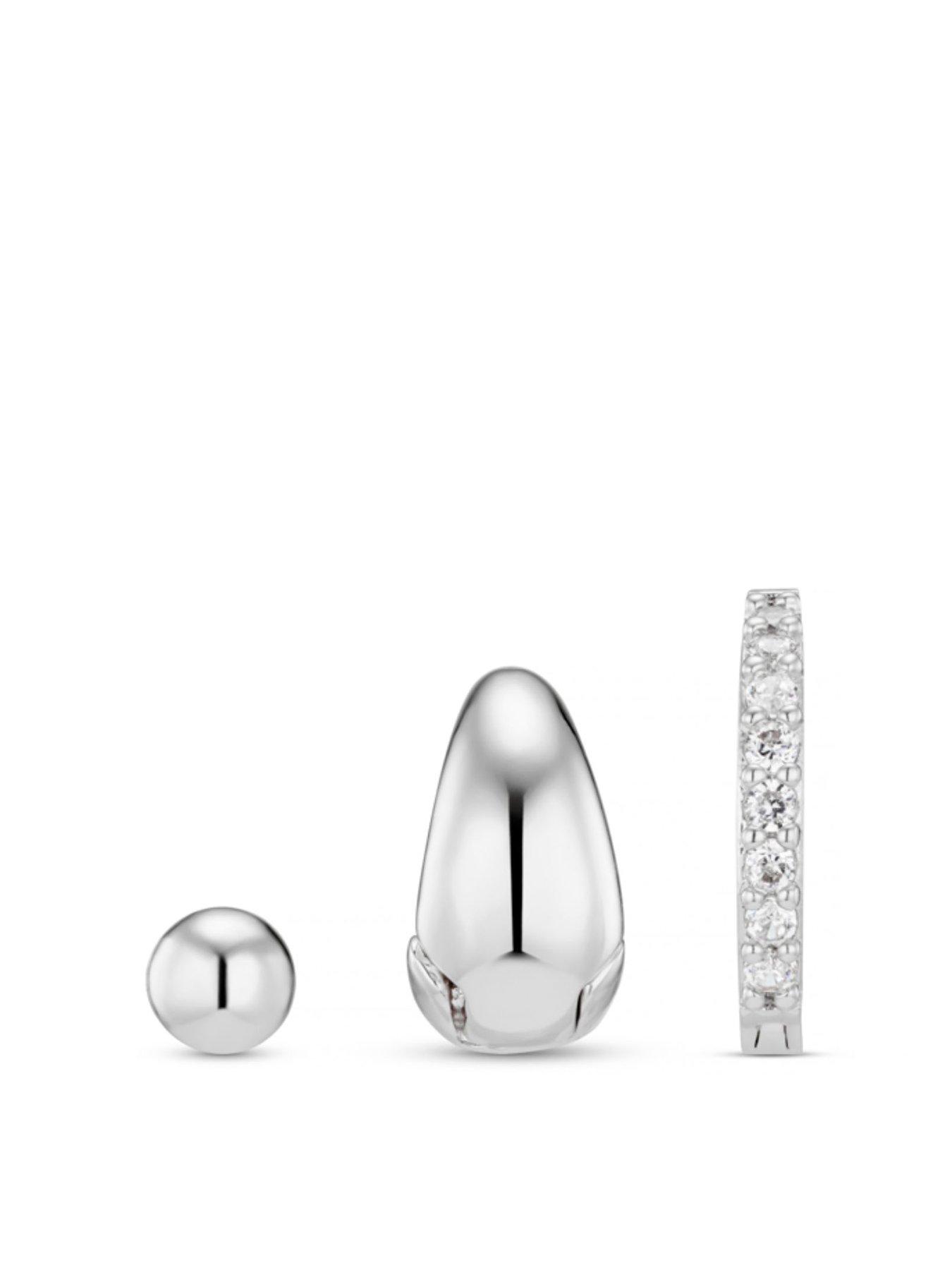 Image 1 of 1 of Orelia Micro Hoop Ear Party - Silver
