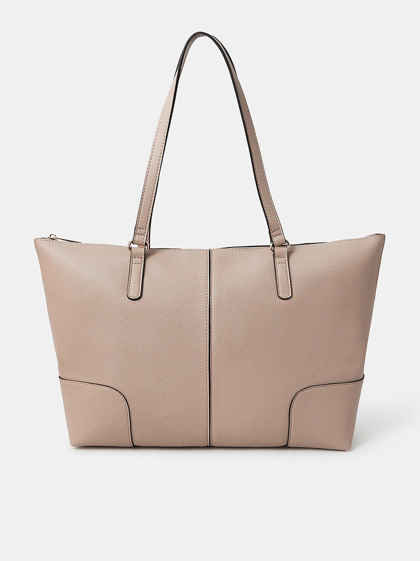 Image 1 of 5 of Accessorize Plain Tote Bag - Brown