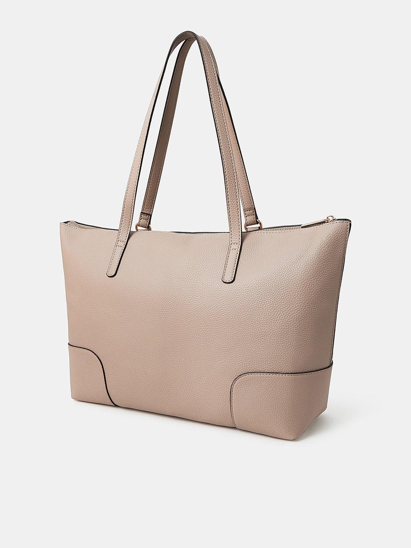 Image 3 of 5 of Accessorize Plain Tote Bag - Brown