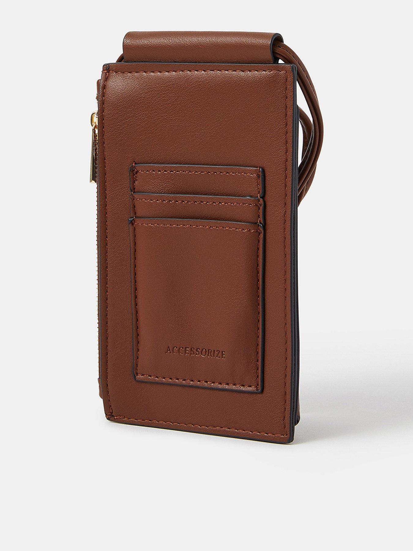 Image 3 of 5 of Accessorize Tab Pocket Phone Bag - Light Brown