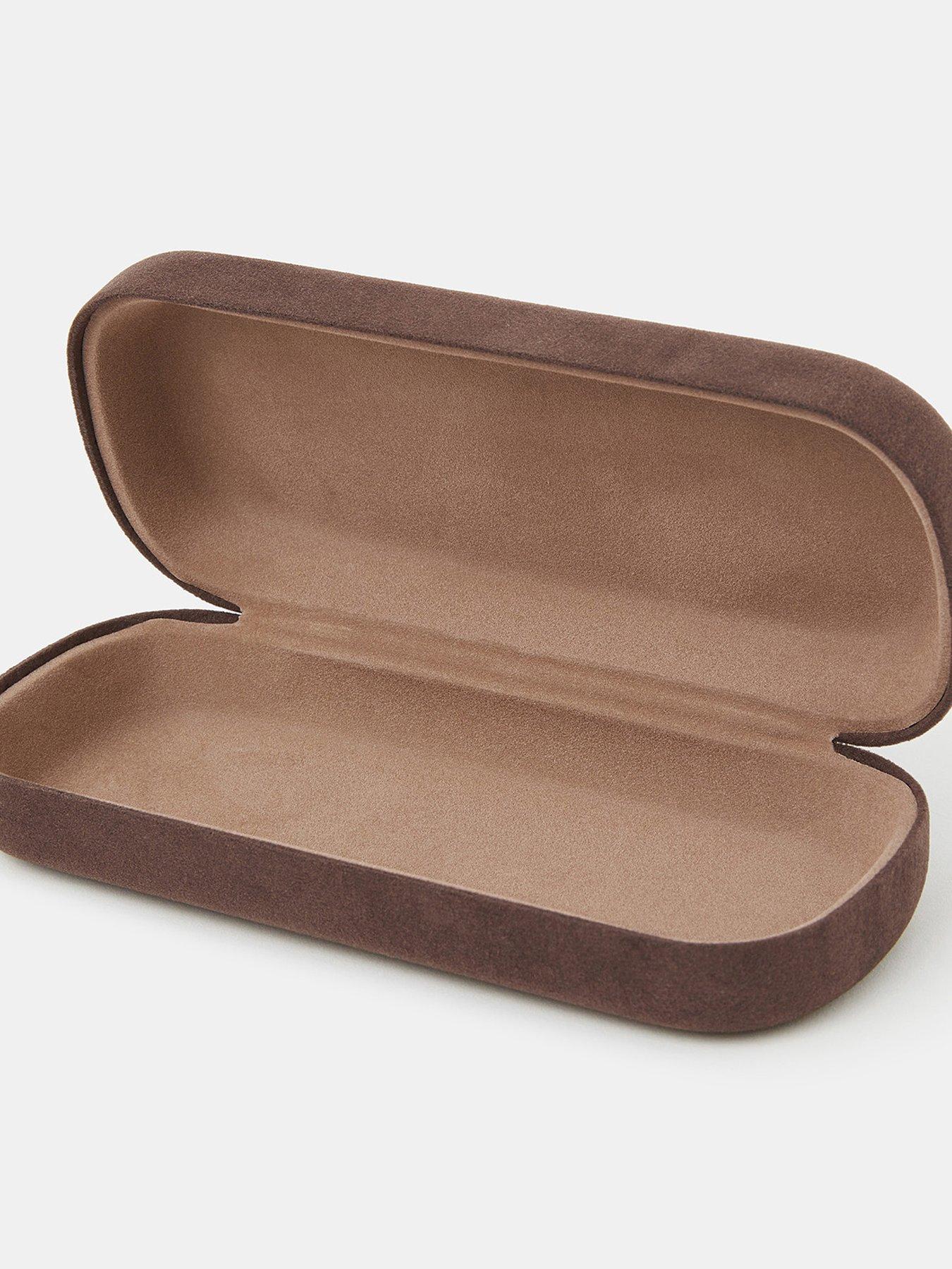 Image 2 of 2 of Accessorize Solid Velvet Glasses Case - Brown