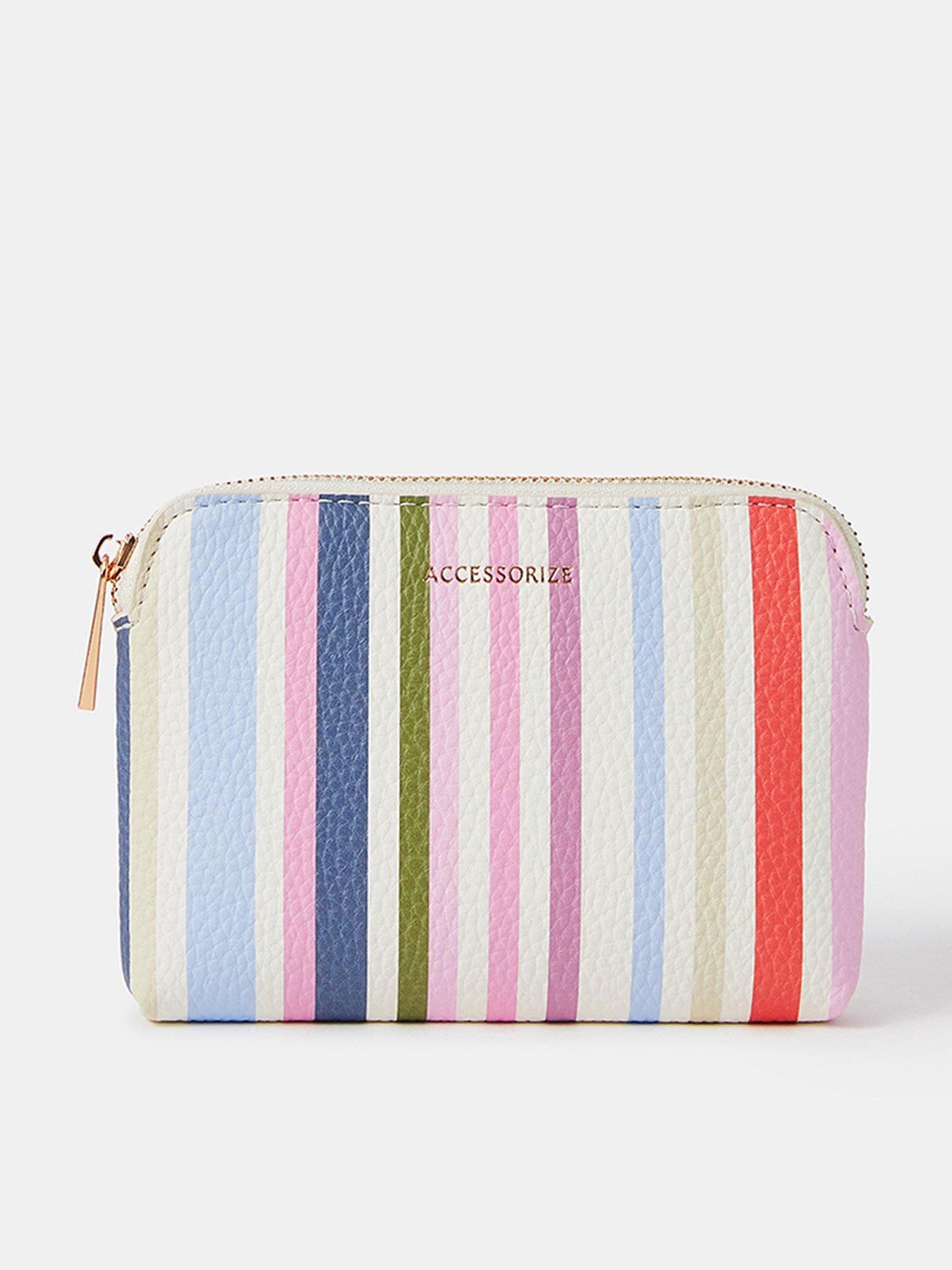 Image 1 of 3 of Accessorize Stripe Coin Purse - Multi