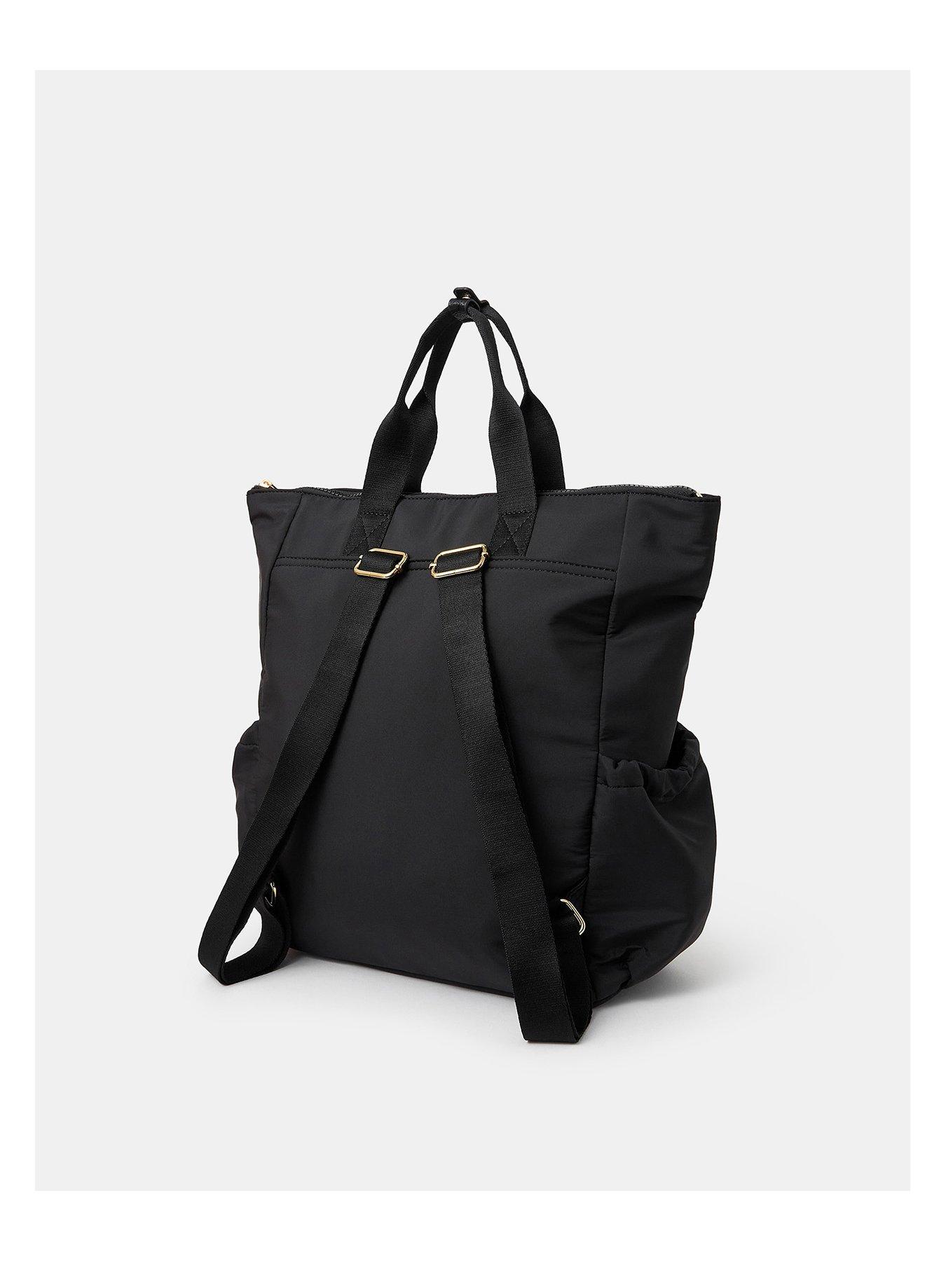 Image 3 of 5 of Accessorize Nylon Top Handle Backpack - Black
