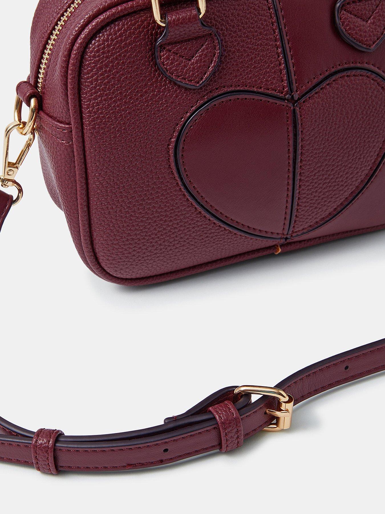  image of accessorize-heart-crossbody-bag-red