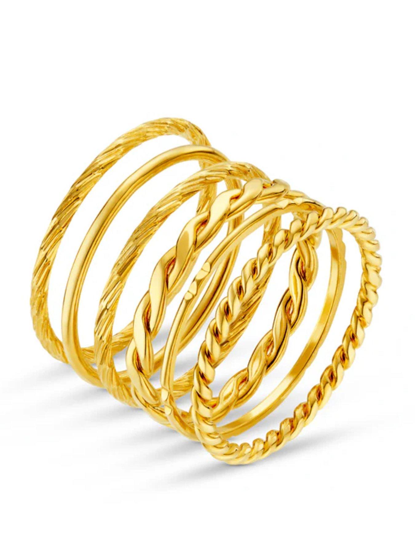 Orelia Mixed Multi Ring Pack