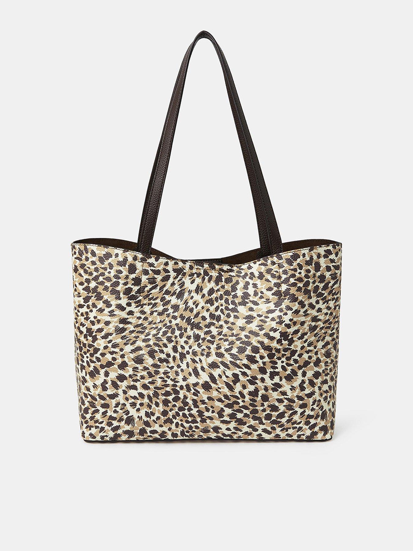 Accessorize Animal Print Tote Bag - Beige