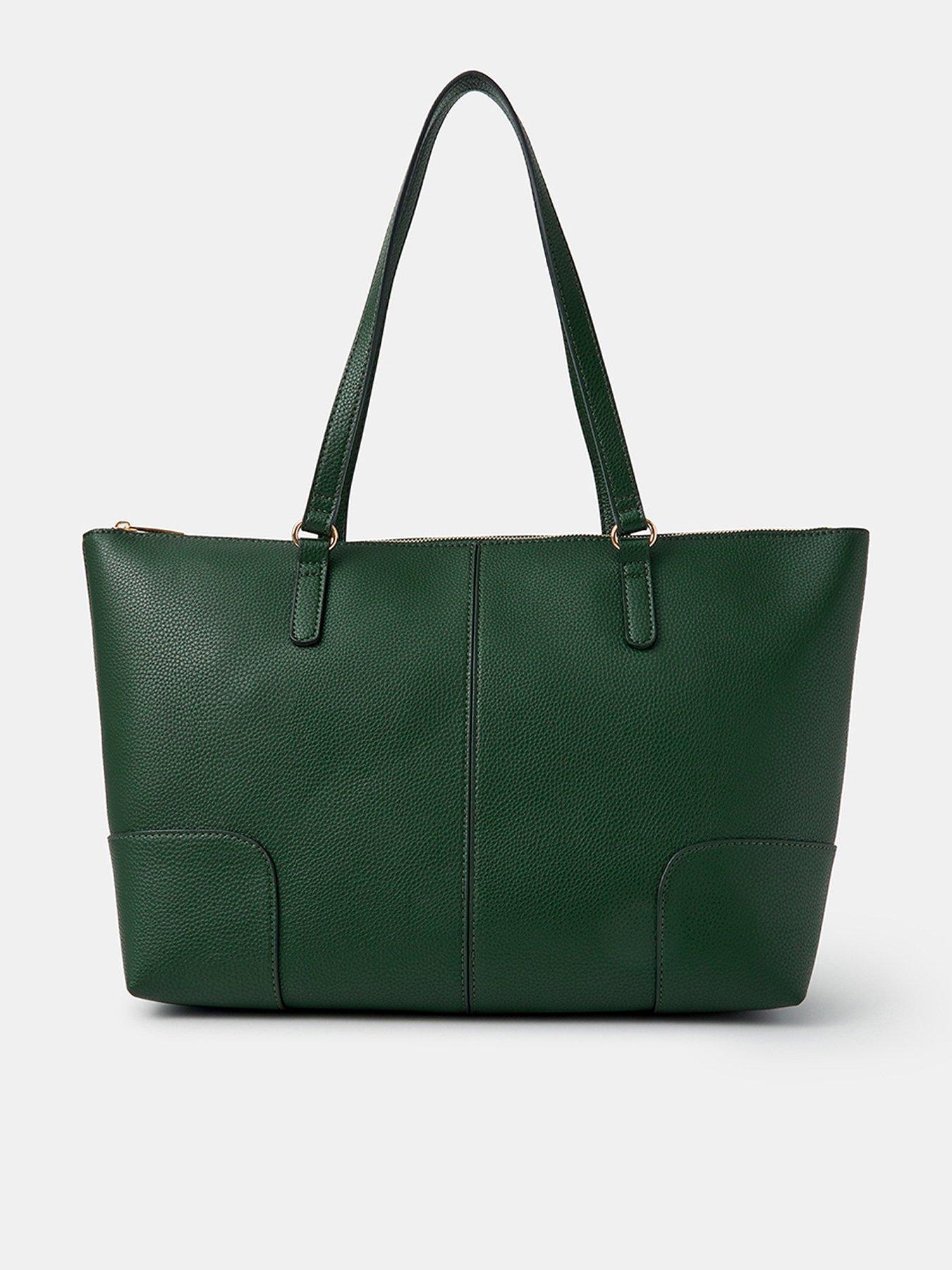 Image 1 of 5 of Accessorize Plain Tote Bag - Green