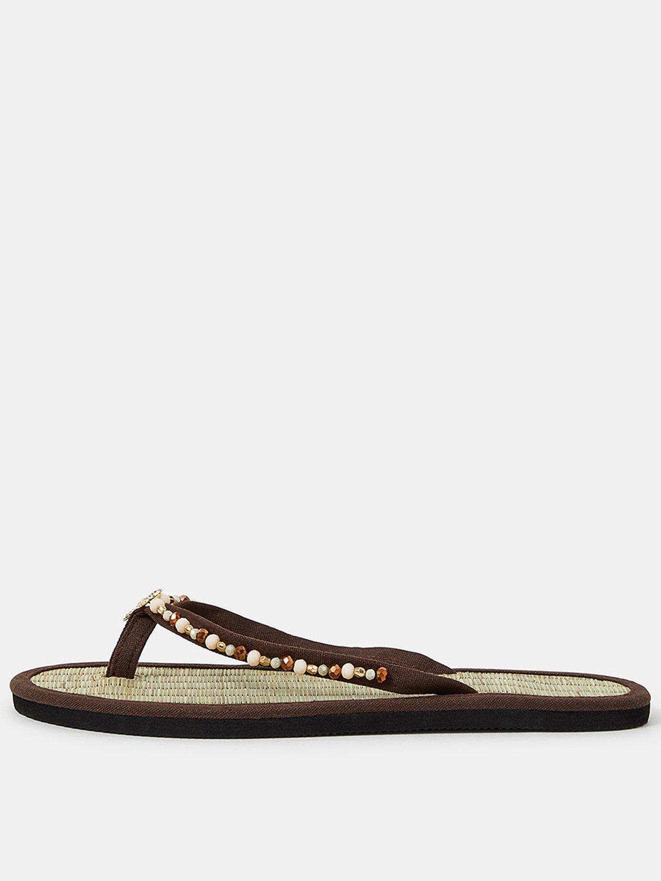 undefined Sparkle Starfish Seagrass Flip Flops - Brown