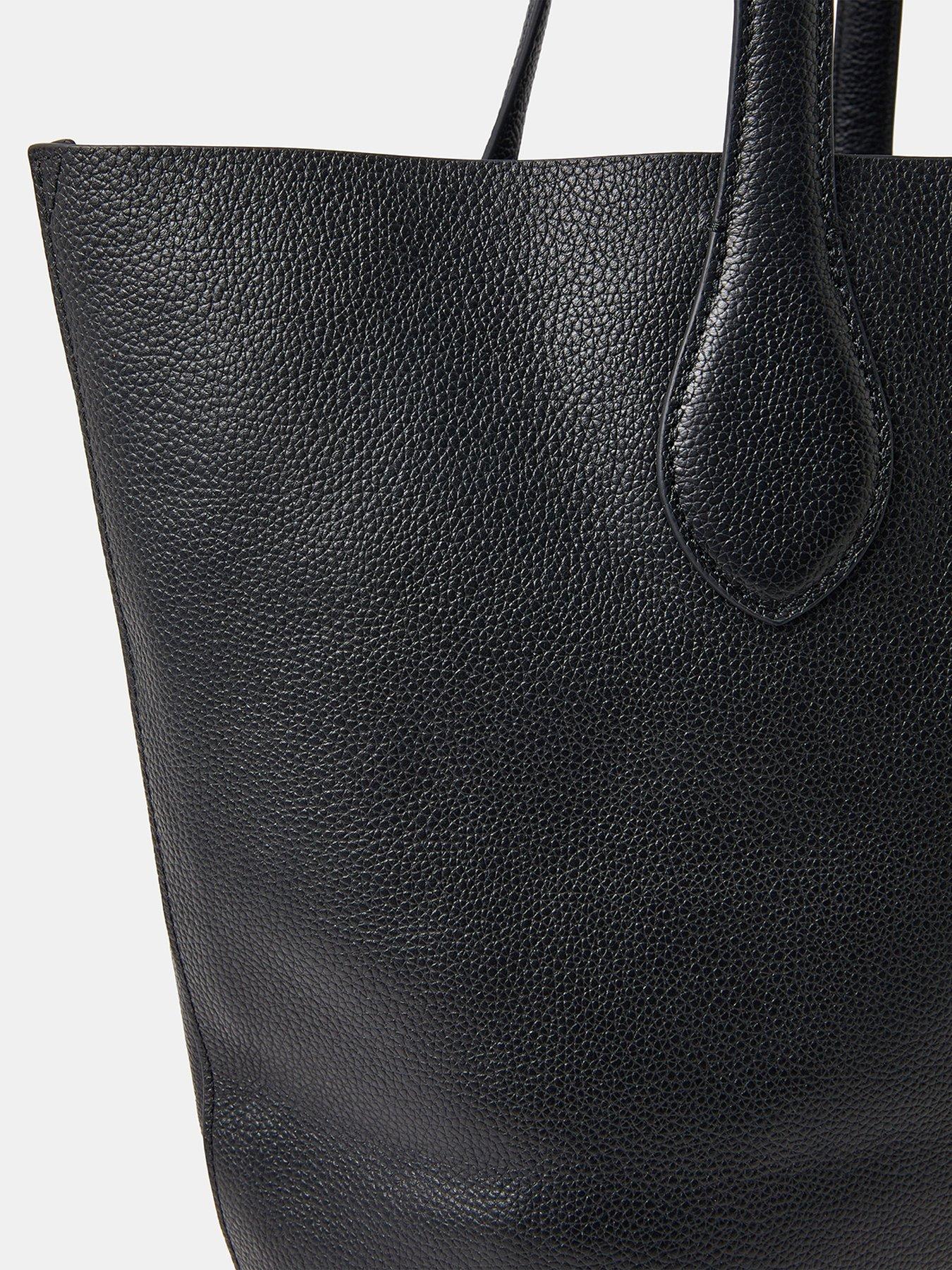Image 4 of 5 of Accessorize Leather Tote Bag - Black
