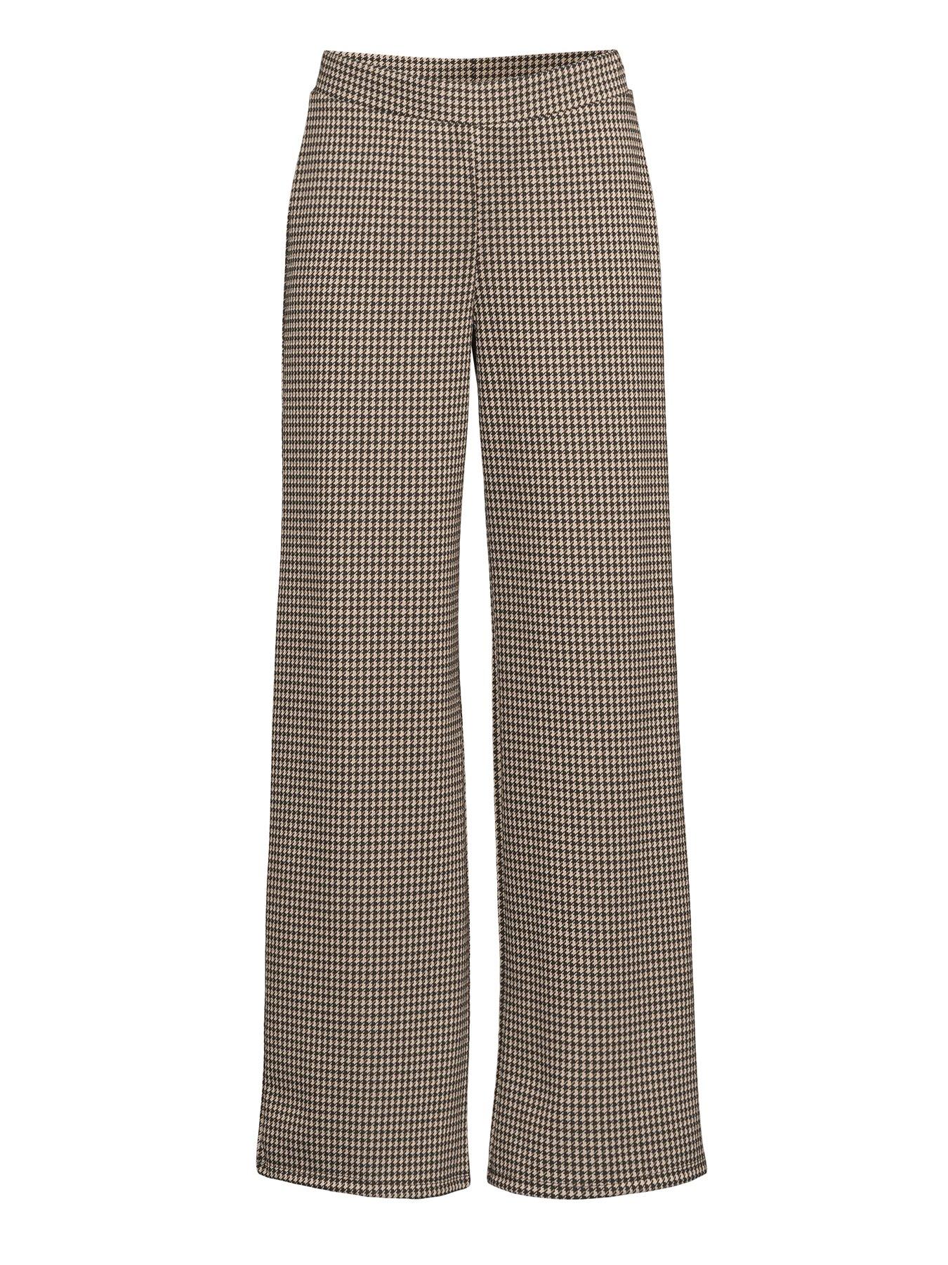 Image 7 of 7 of The Very Collection Check Wide Leg Trousers Co-Ord - Houndstooth