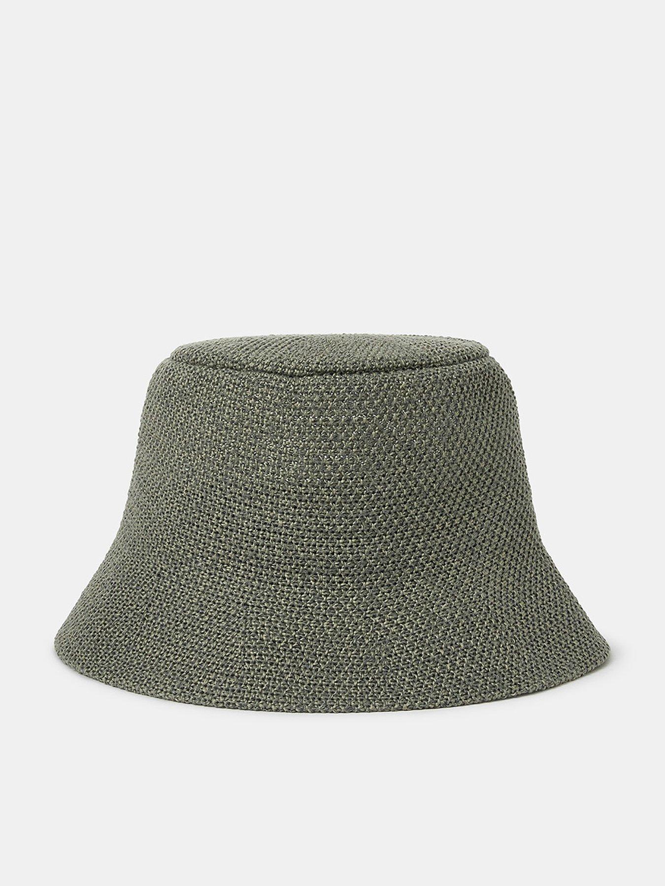  image of accessorize-woven-bucket-hat-khaki