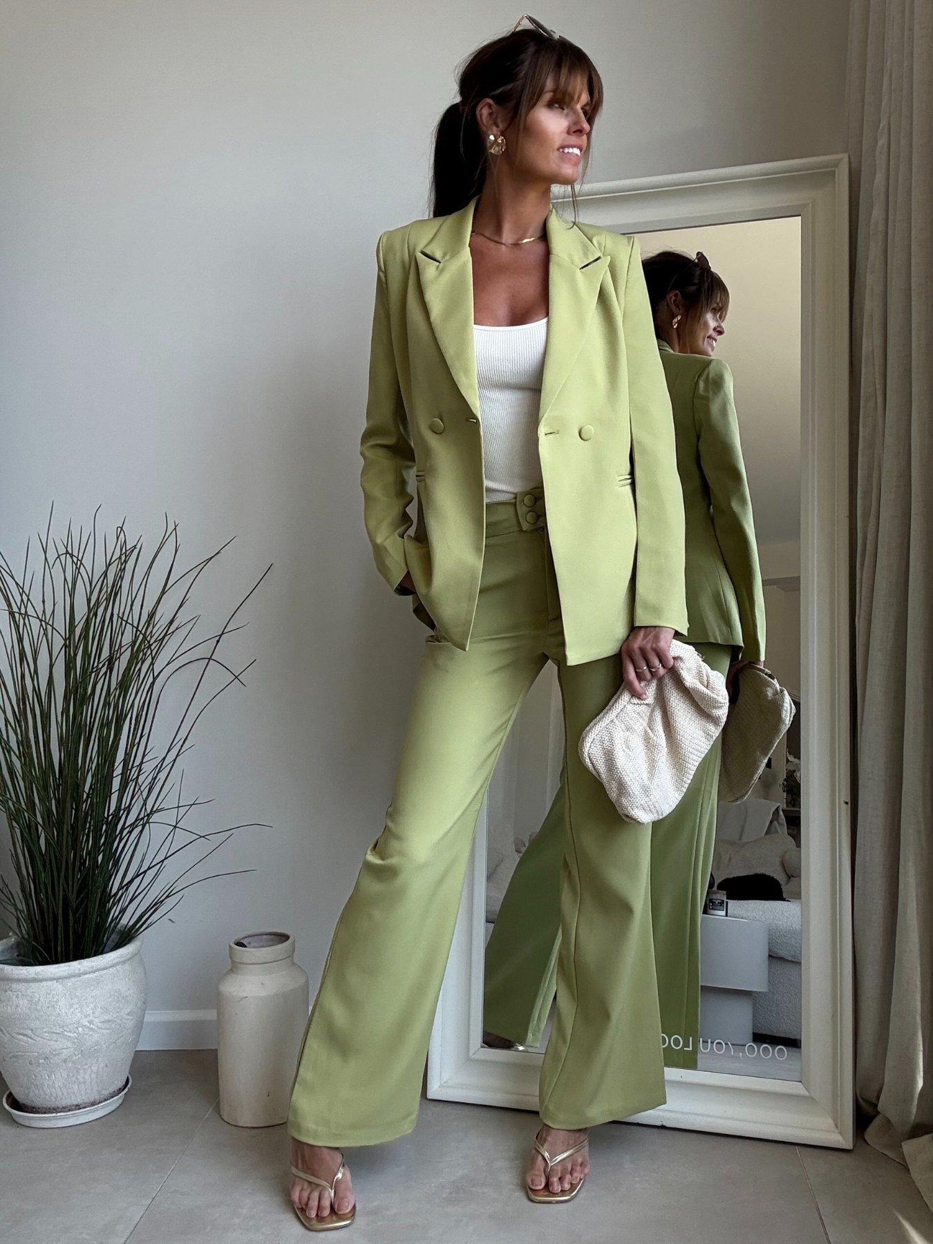 undefined Flared Leg Trouser - Green