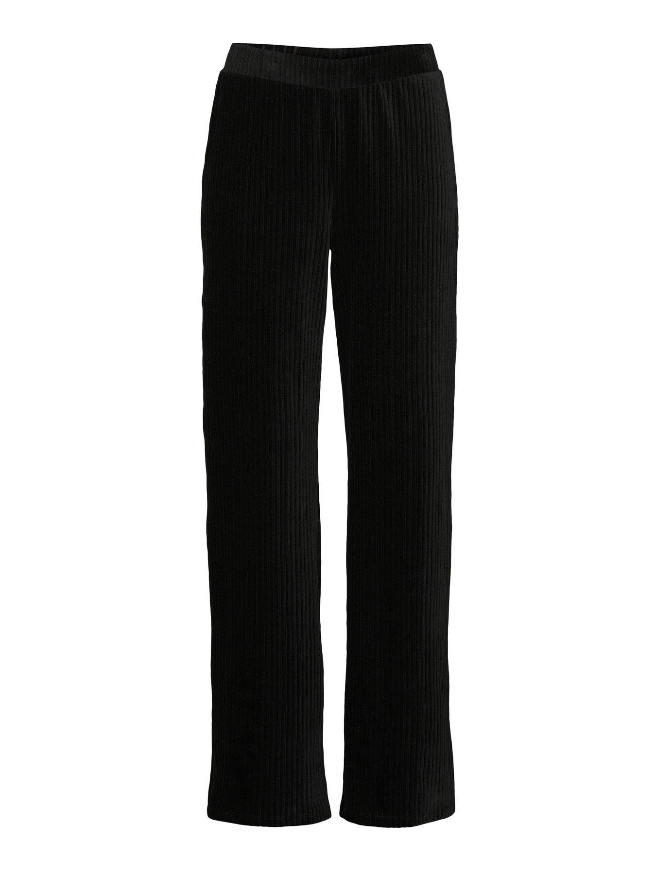 Image 7 of 7 of The Very Collection Textured Cord Wide Leg Trouser Co-Ord - Black