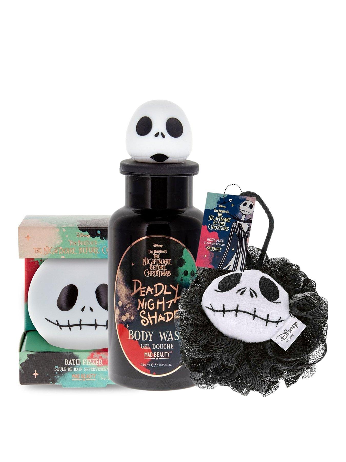 Nightmare Before Christmas Bath Bundle Set- Body Wash, Bath Fizzer and Body Puff