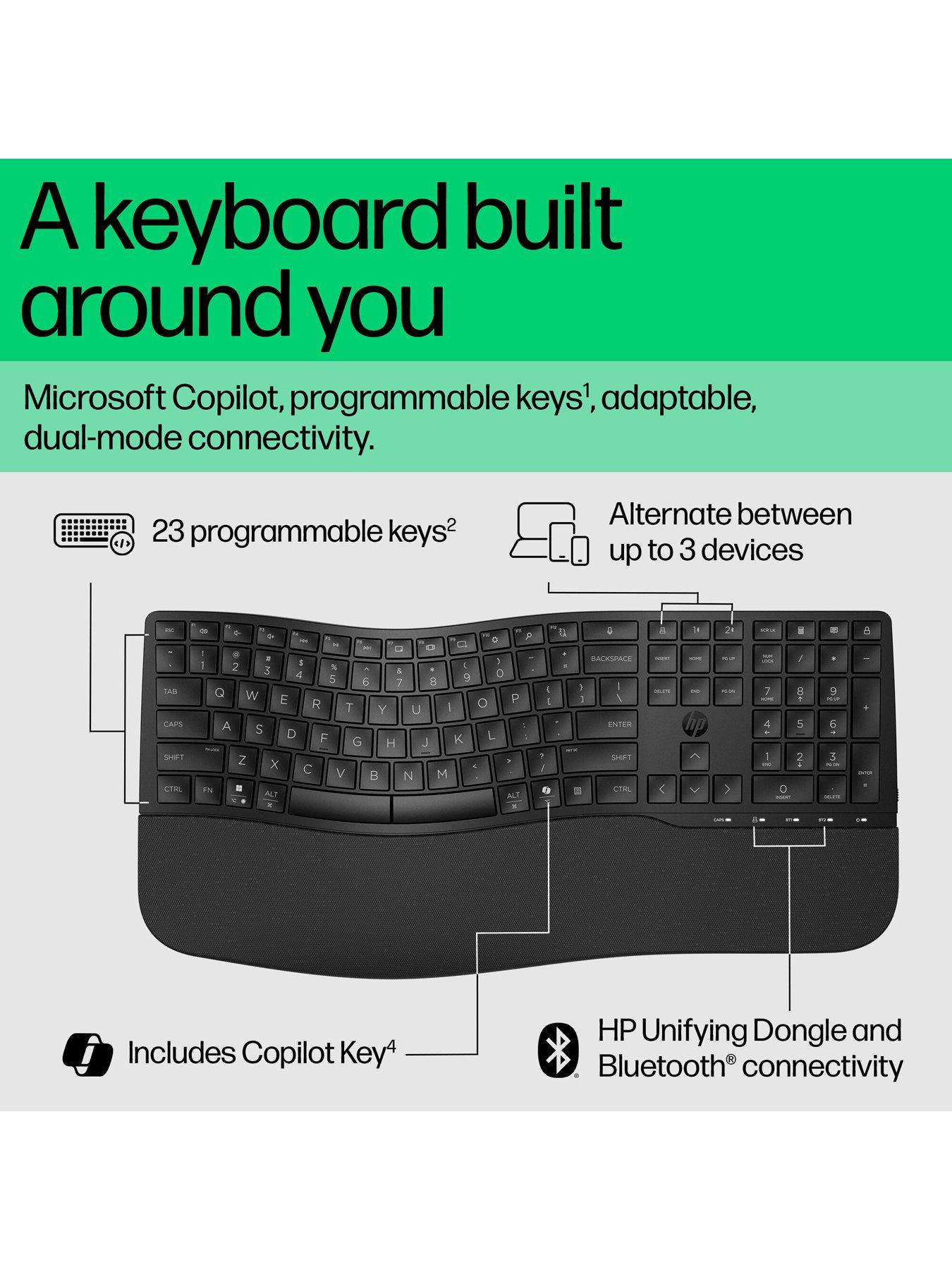 Image 4 of 8 of HP 680 Comfort Dual-Mode Keyboard