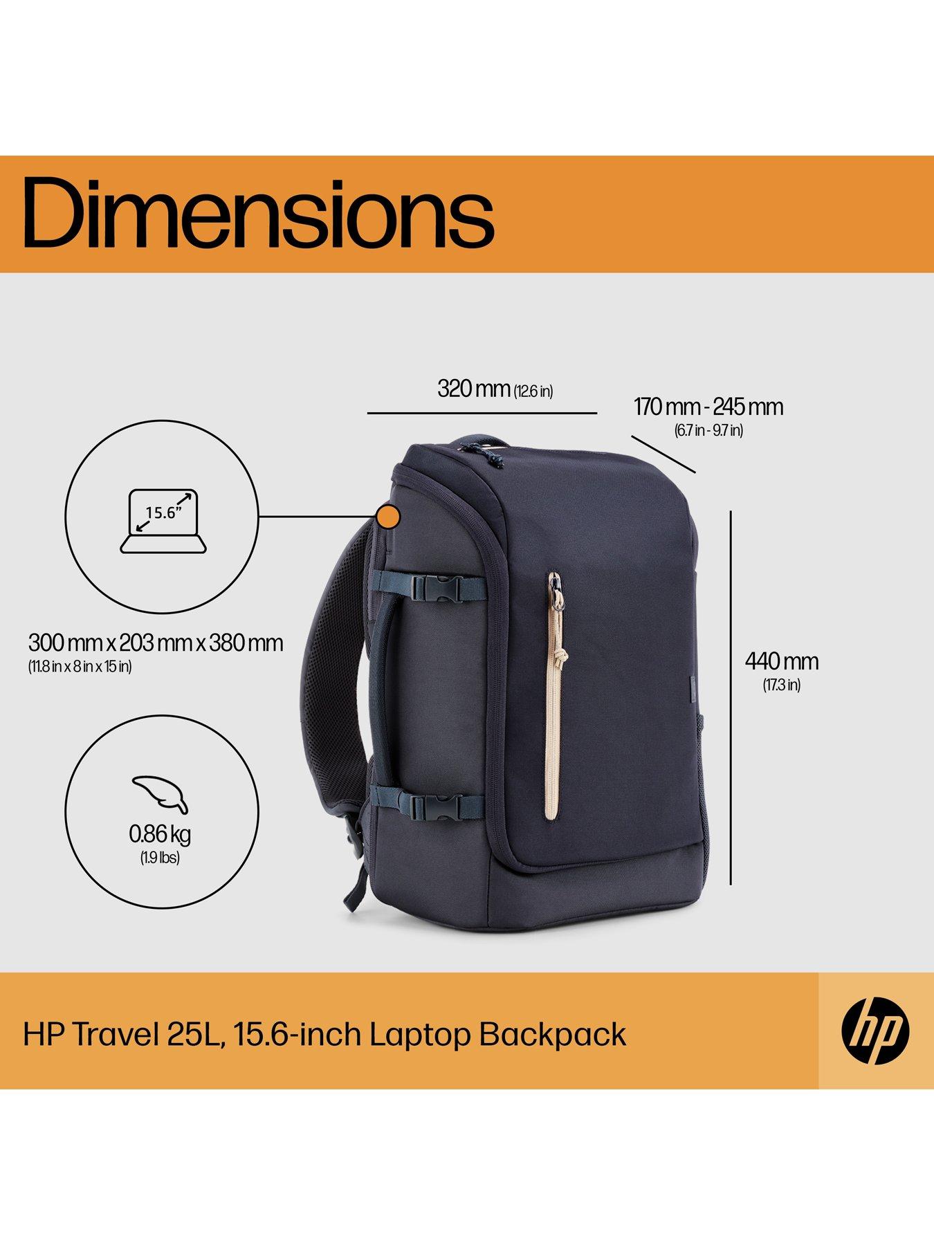  image of hp-travel-25-liter-156-blue-laptop-backpack