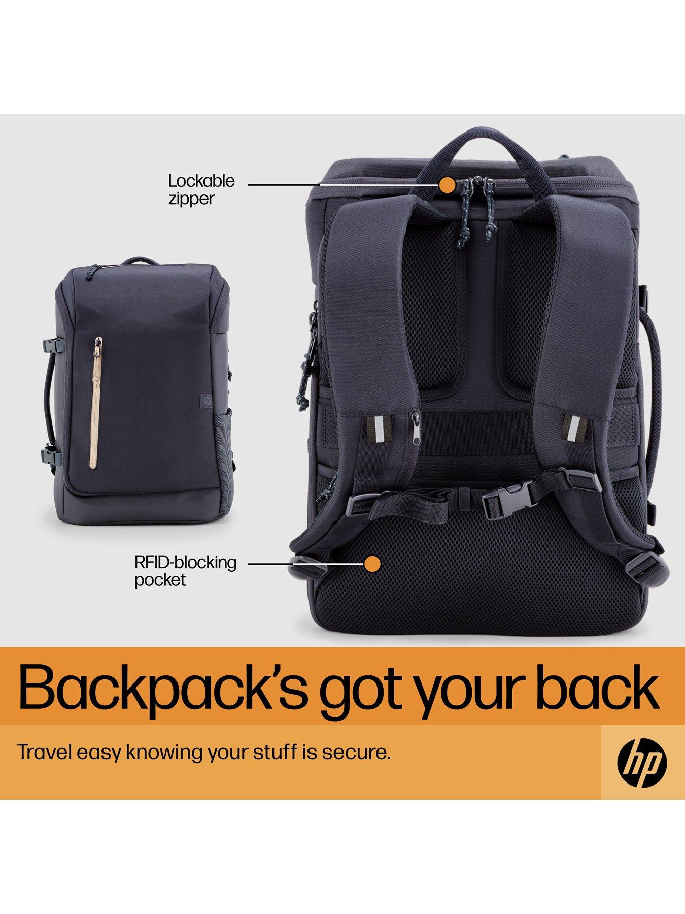  image of hp-travel-25-liter-156-blue-laptop-backpack