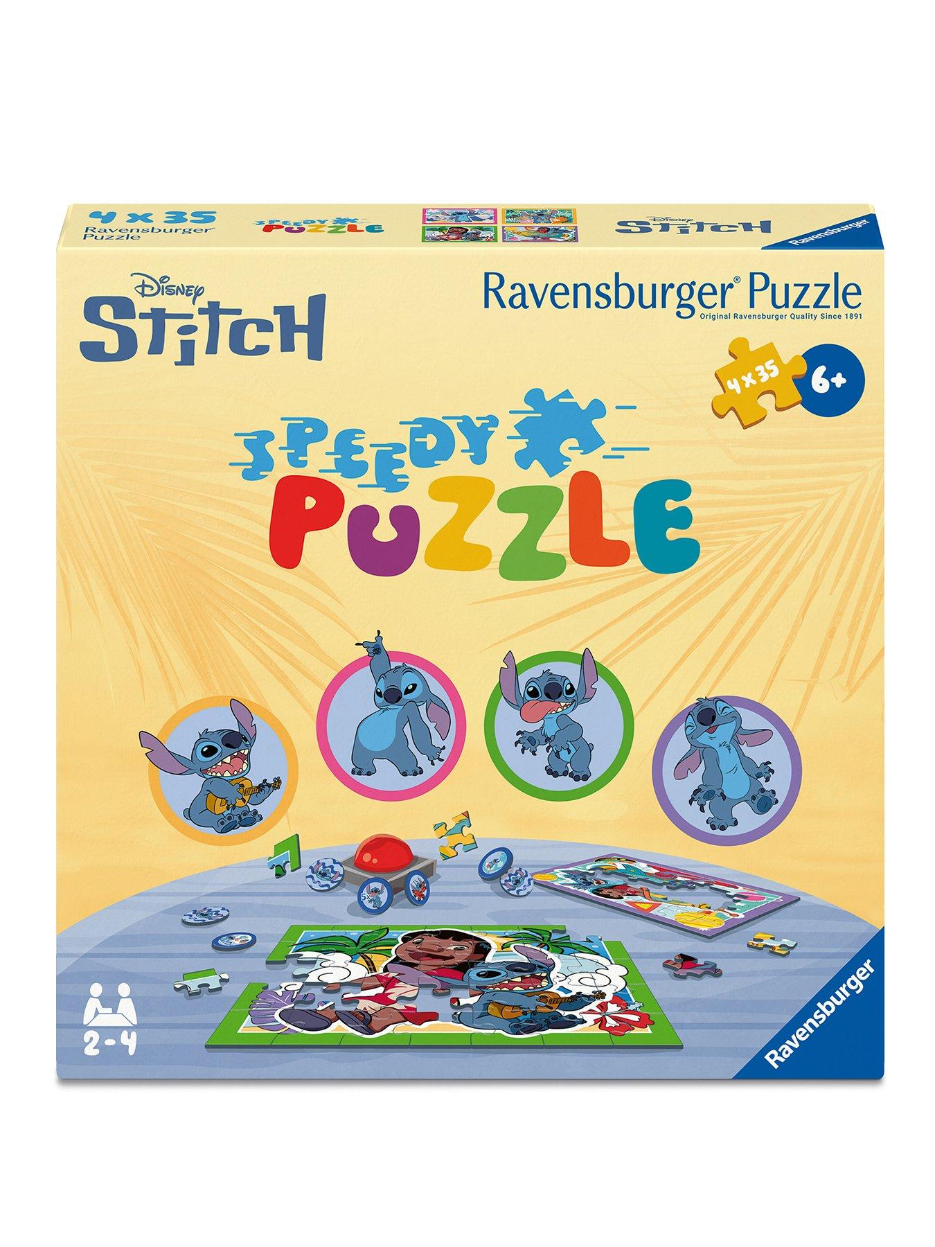 Disney Stitch Speedy Puzzle – 4x 35-Piece Jigsaw Puzzle Speed Challenge Game
