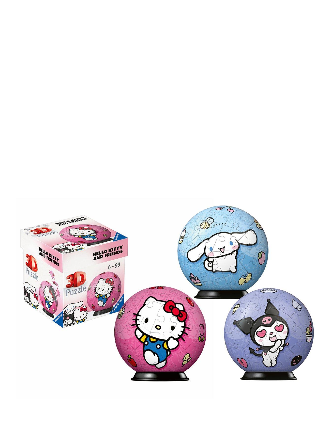 Hello Kitty 54-Piece 3D Jigsaw Puzzle Ball - Triple Pack