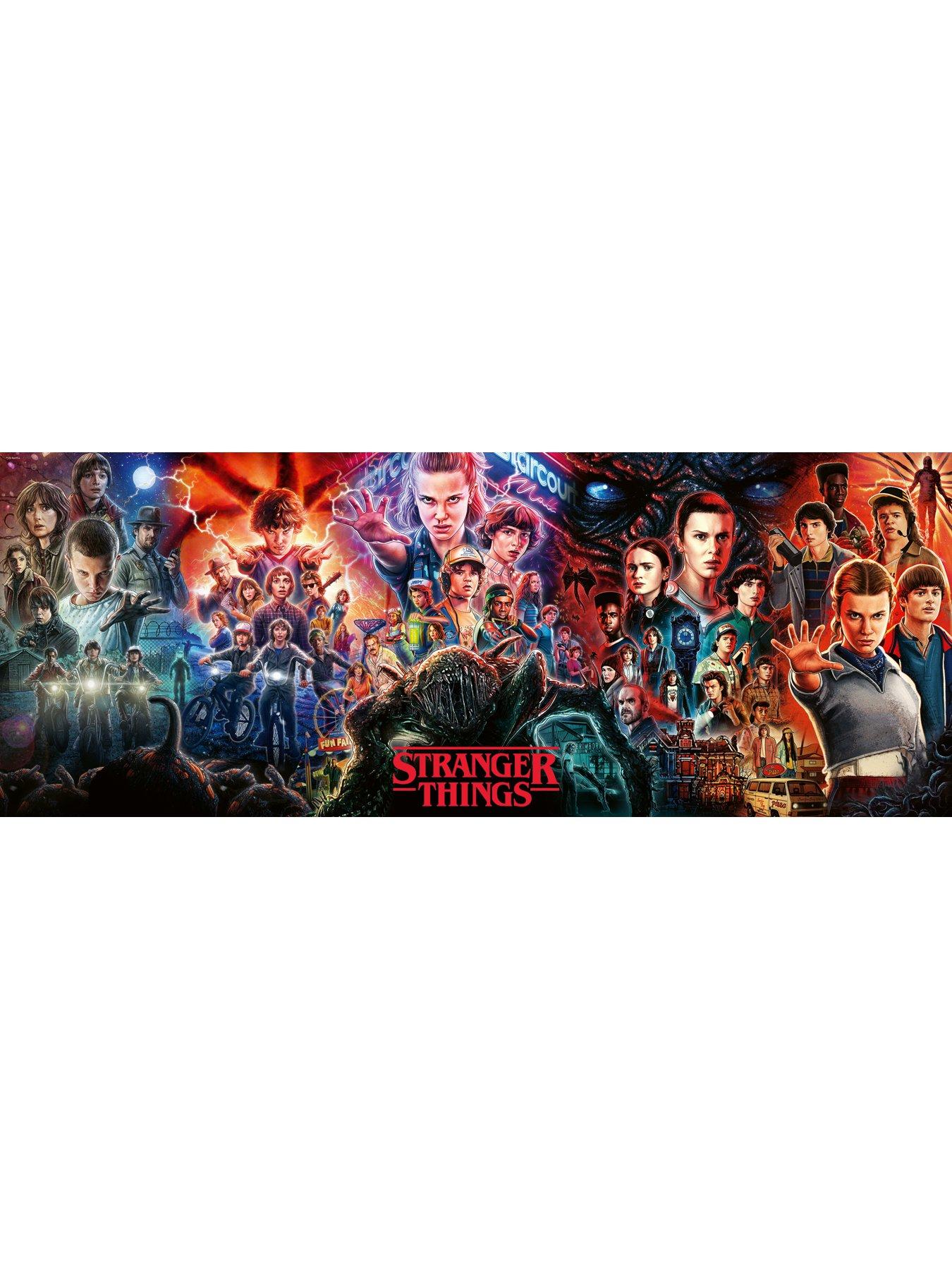  image of stranger-things-1000-piecenbsppanoramic-wide-jigsaw-puzzle