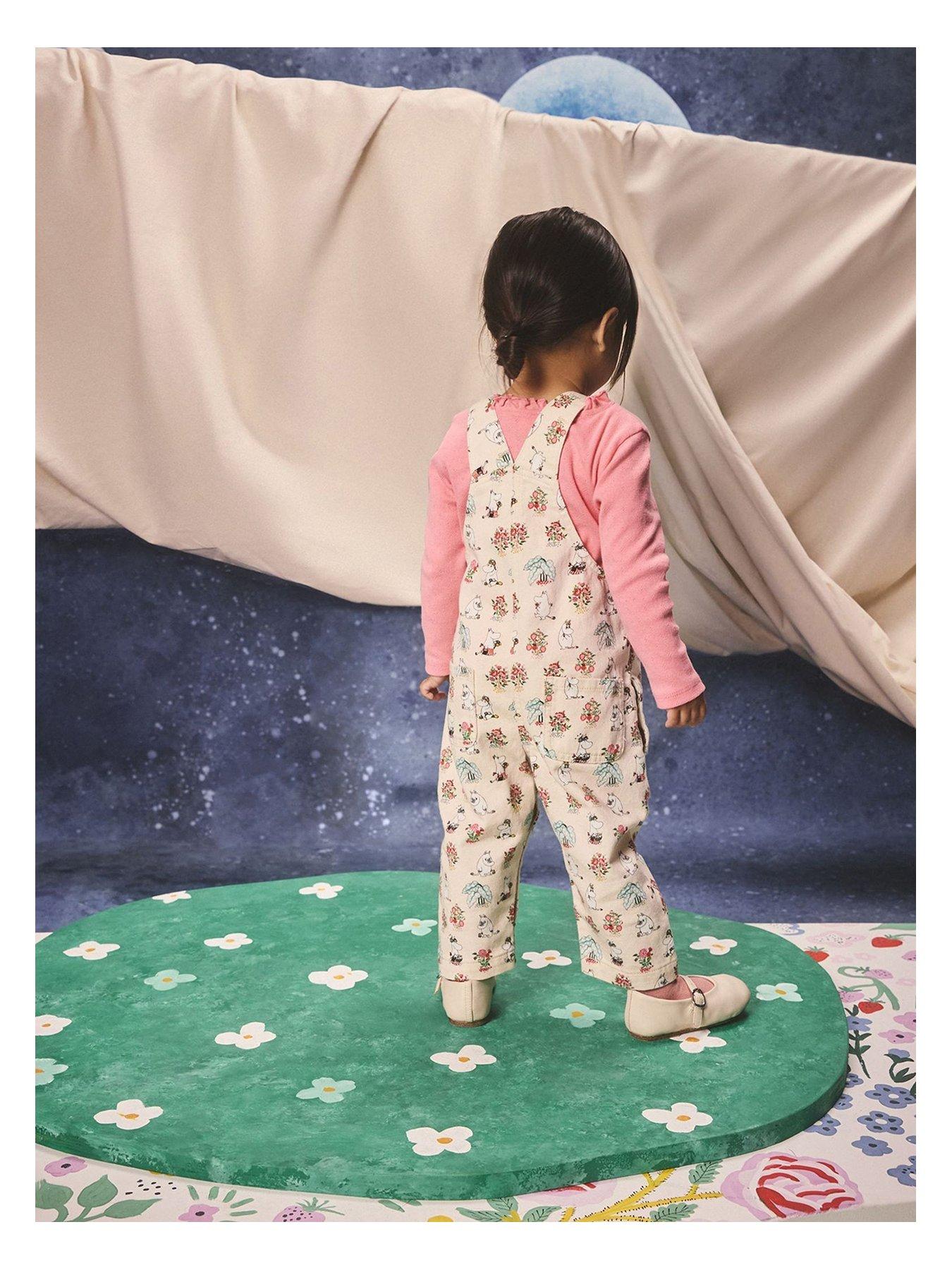  image of cath-kidston-younger-girls-moomin-printed-dungarees-pink