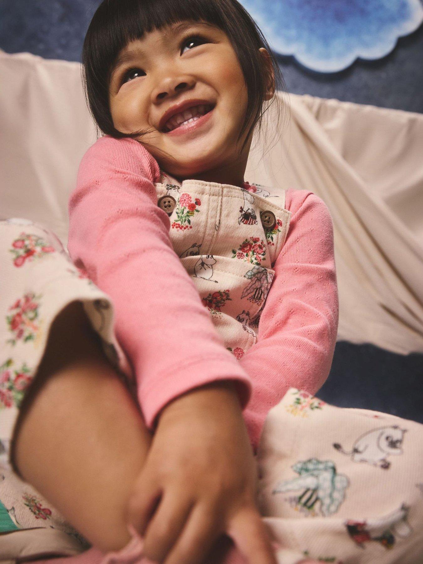  image of cath-kidston-younger-girls-moomin-printed-dungarees-pink